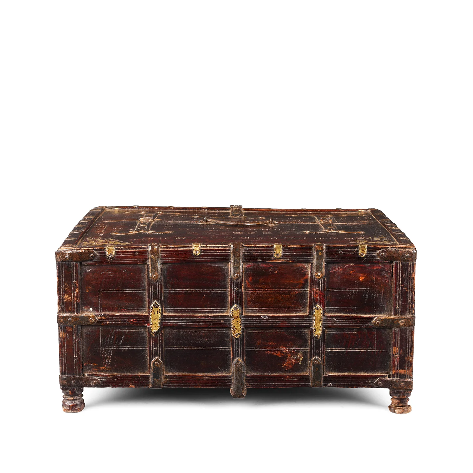 Teak Merchants Box From Rajasthan - 19th Century - Image 4
