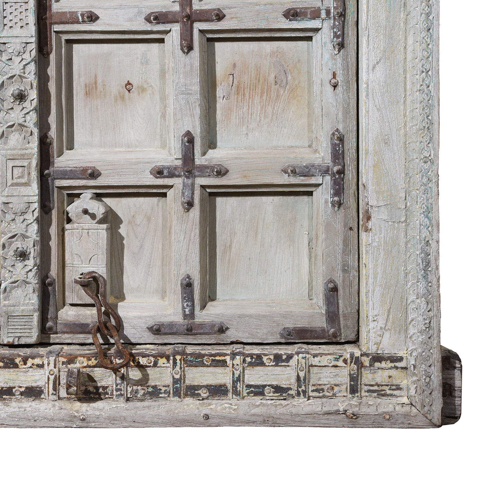 Indian Panelled Door & Frame From Gujarat - Circa 1900 - Image 7