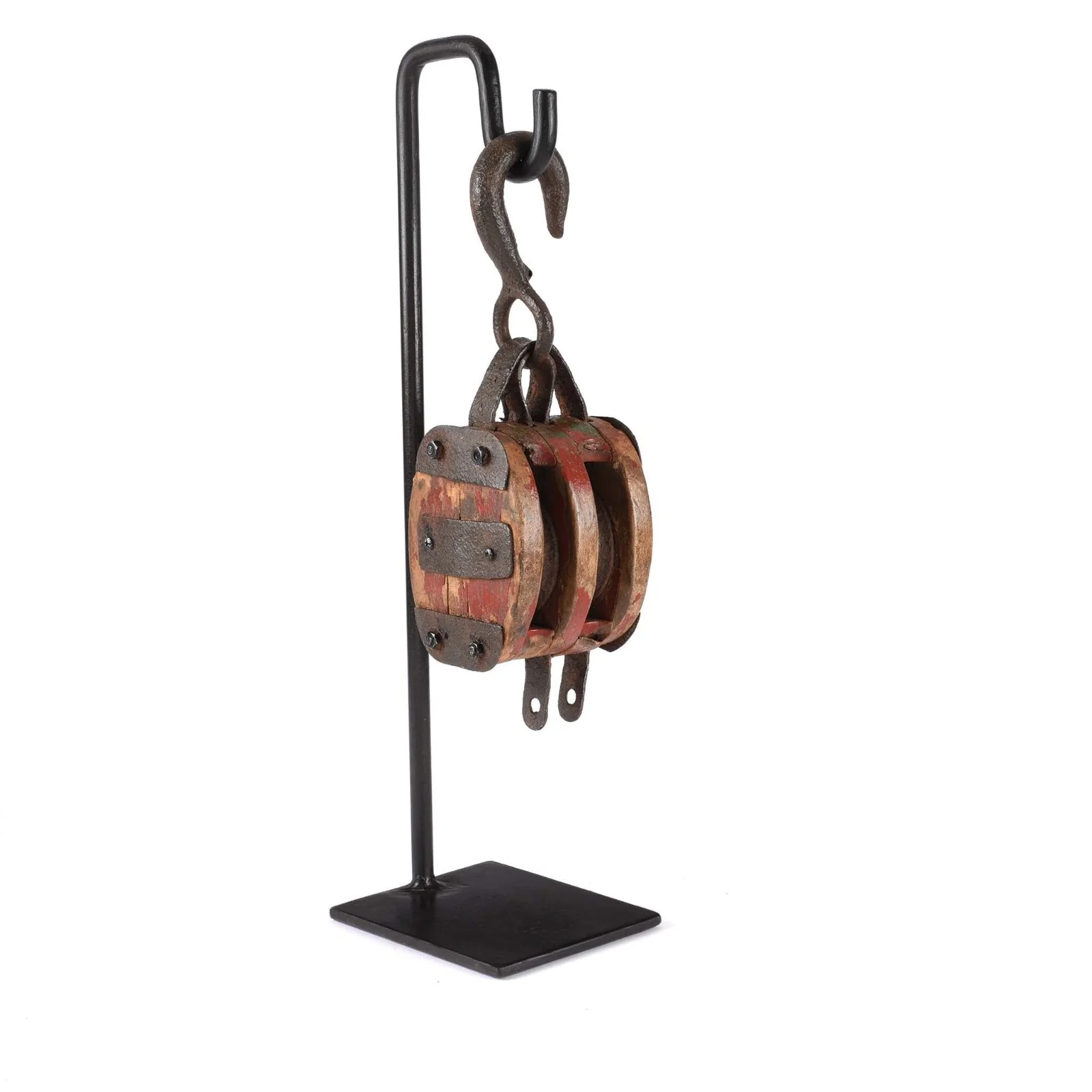 Old Teak Ships Pulley From Gujarat - Circa 1910