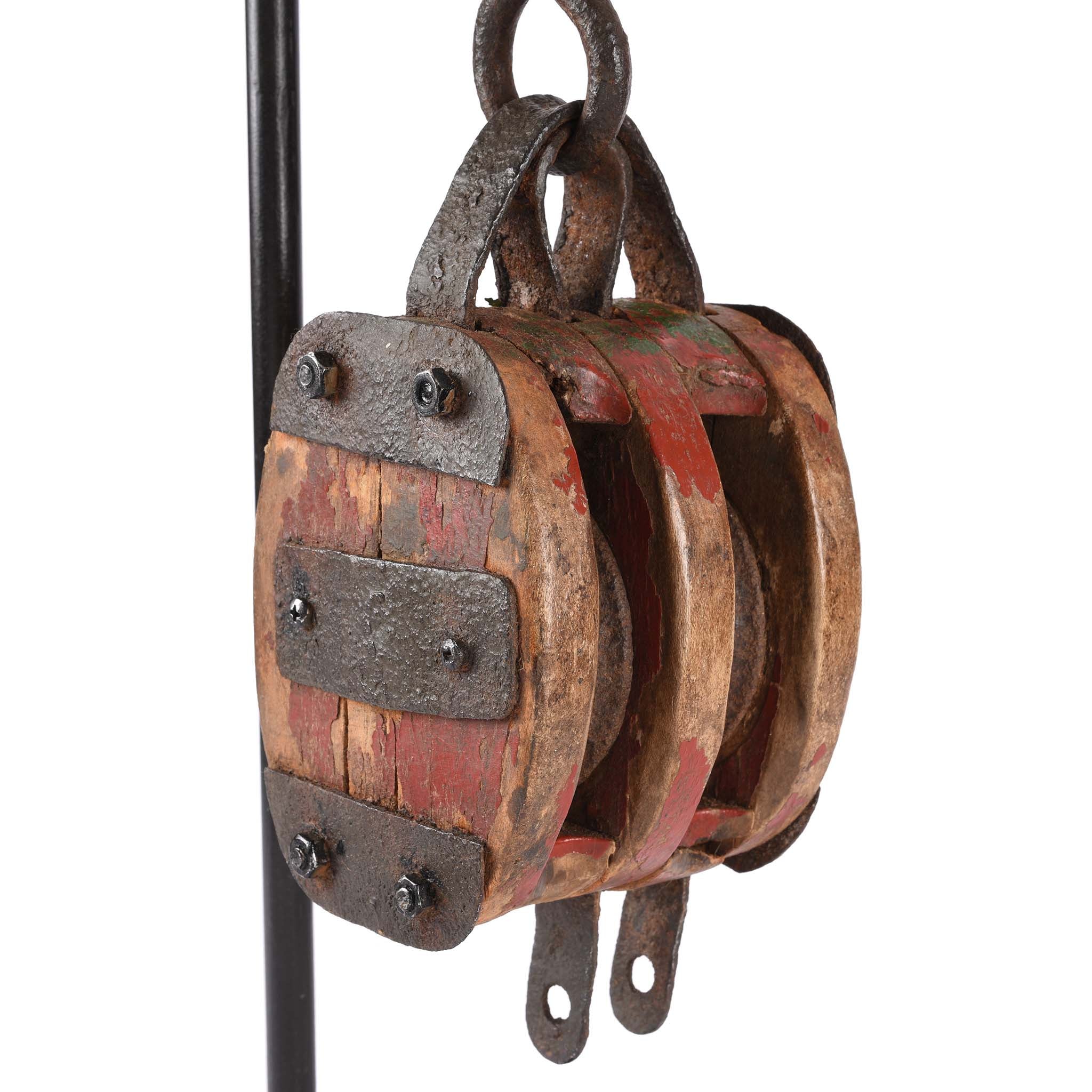 Old Teak Ships Pulley From Gujarat - Circa 1910 - Image 2