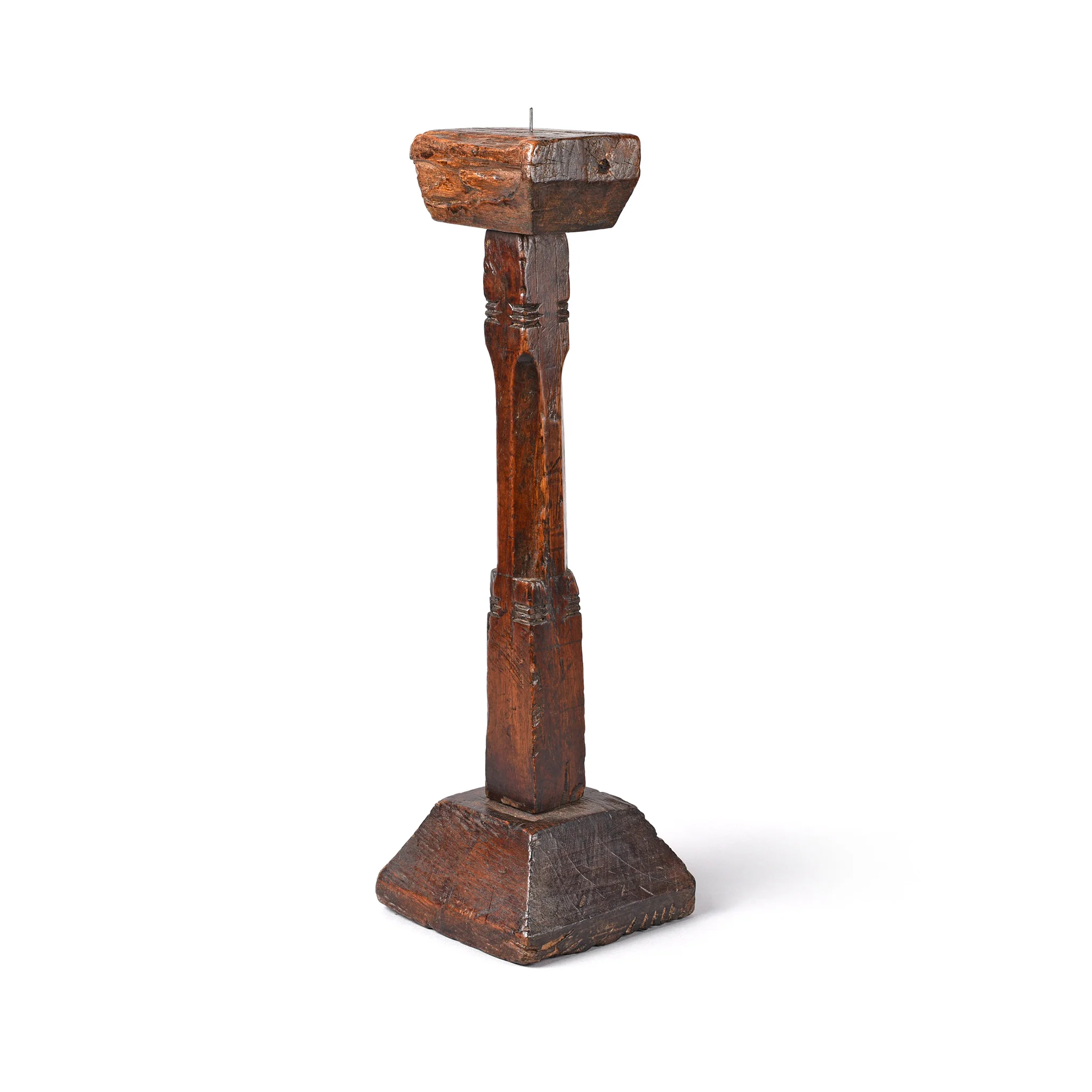 Teak Tribal Candlestick from Banswara - 19thC - Image 2