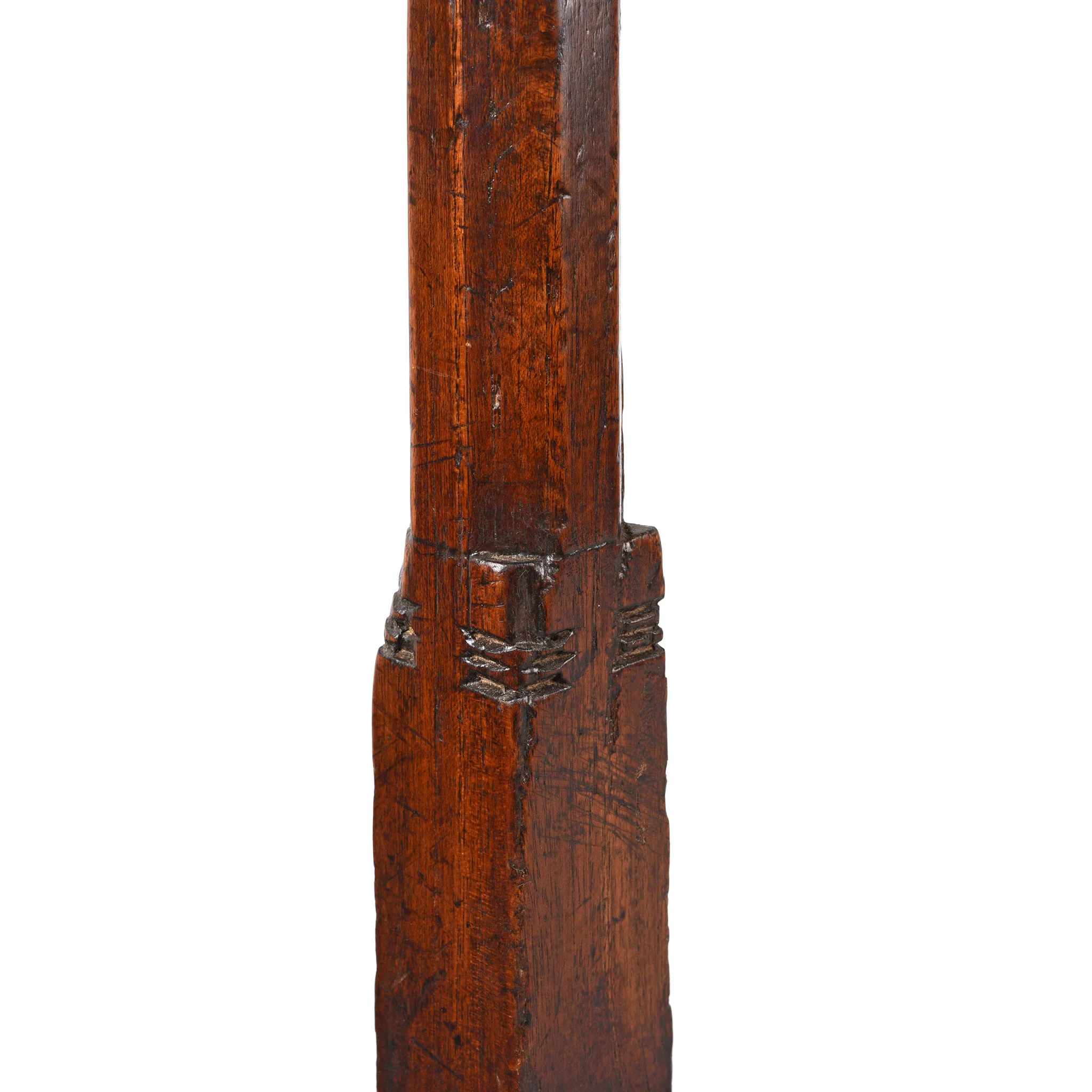 Teak Tribal Candlestick from Banswara - 19thC - Image 4