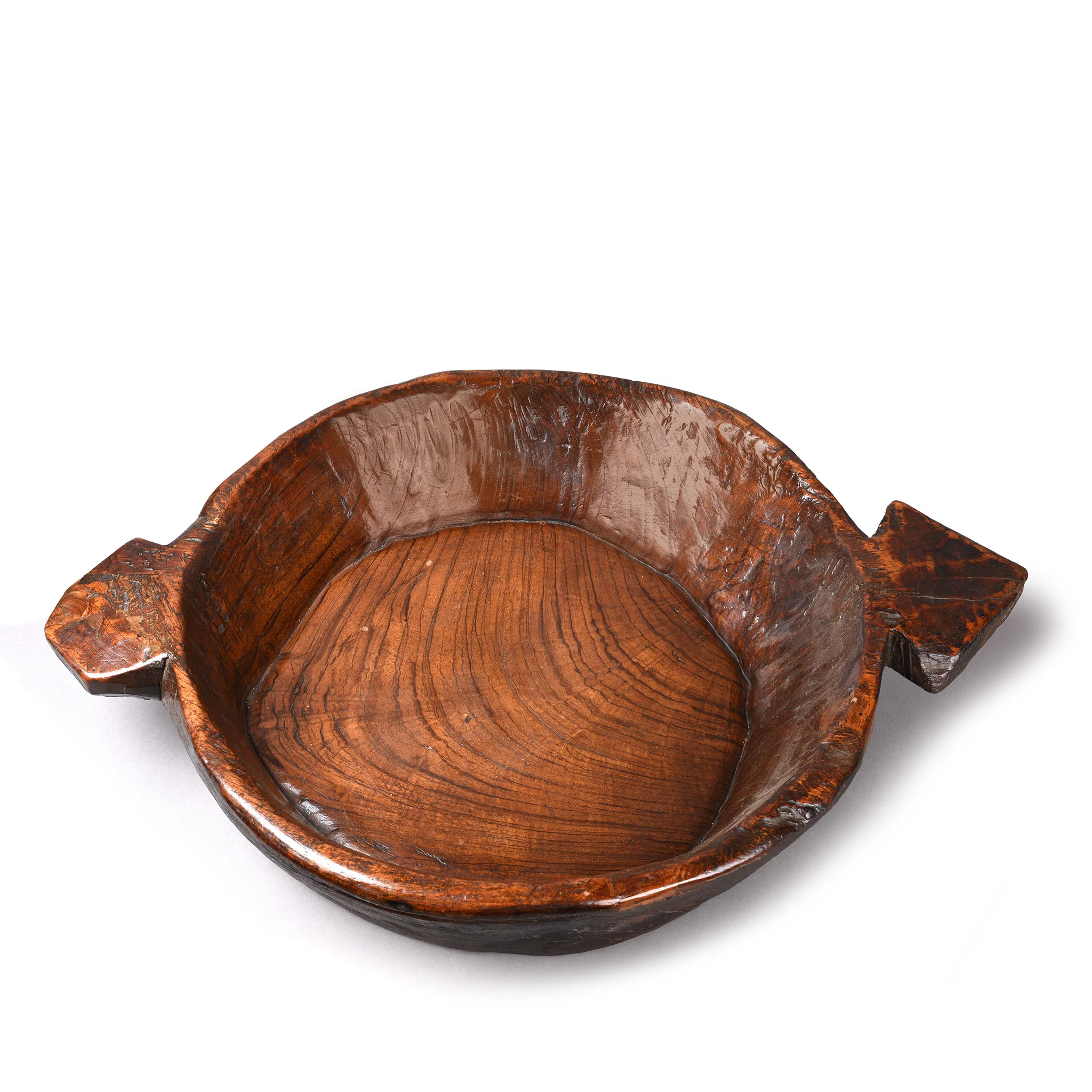 Teakwood Parath- Dough Mixing Bowl - 19thC