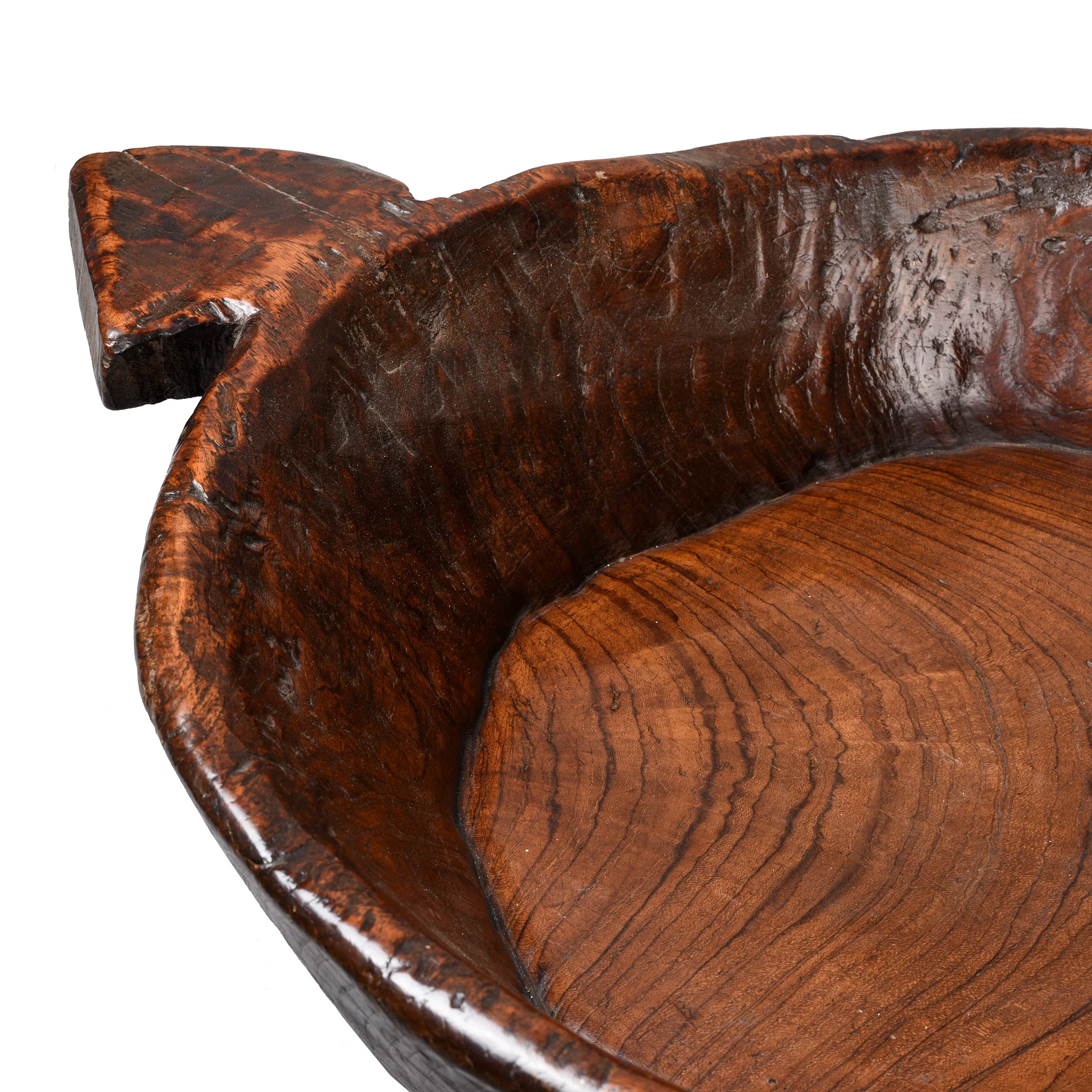 Teakwood Parath- Dough Mixing Bowl - 19thC - Image 3
