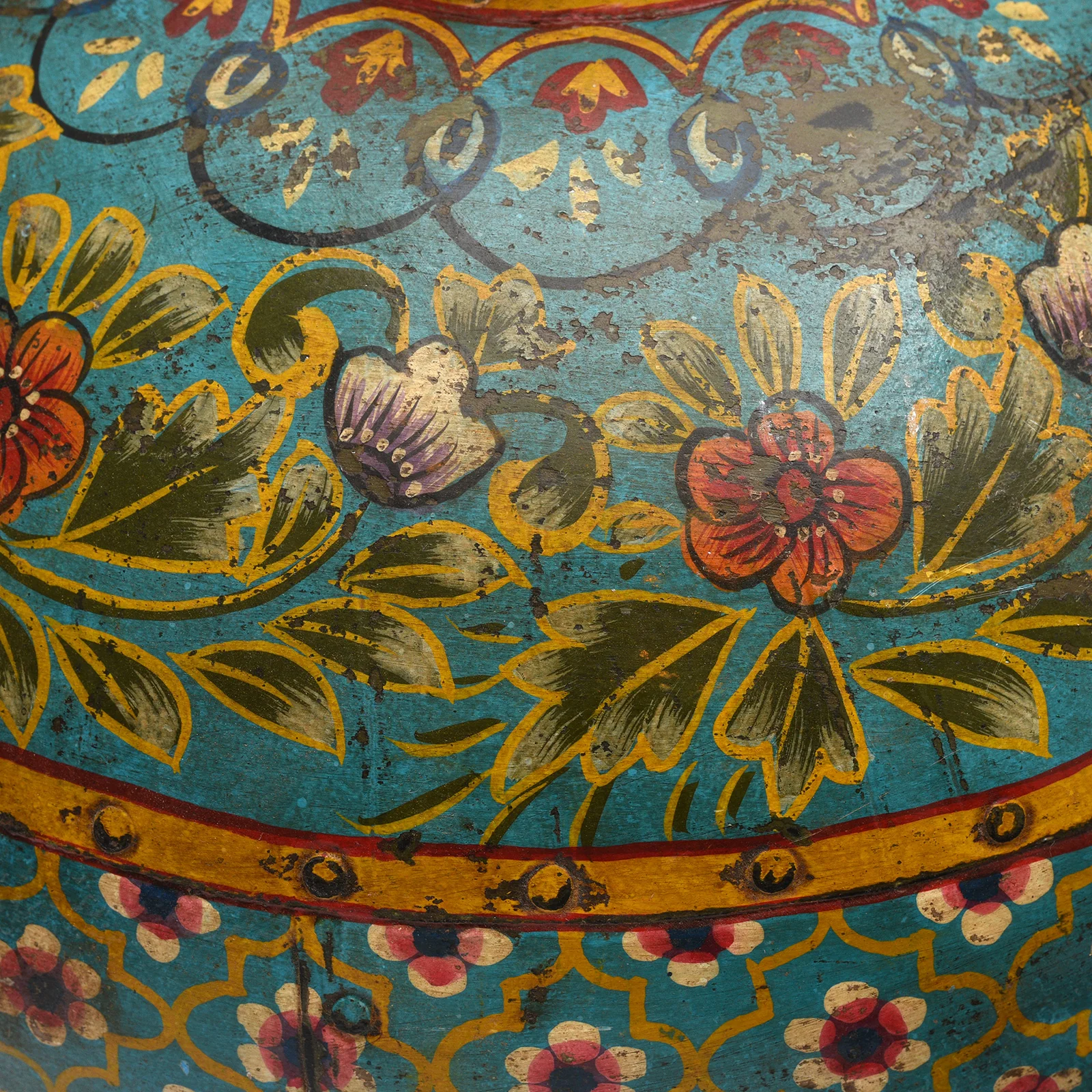 Painted Indian Matka (Water Pot) - Blue - Image 2