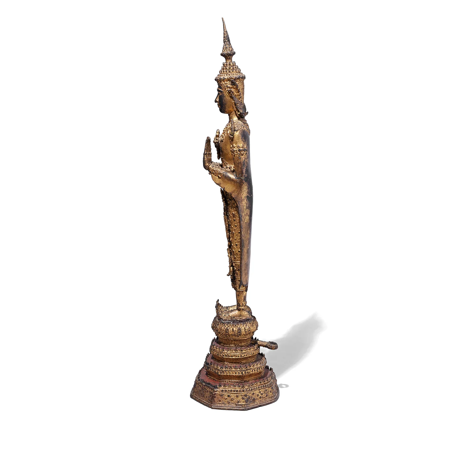 Gilt Thai Standing Buddha - Rattanakosin Era - 19th Century - Image 10