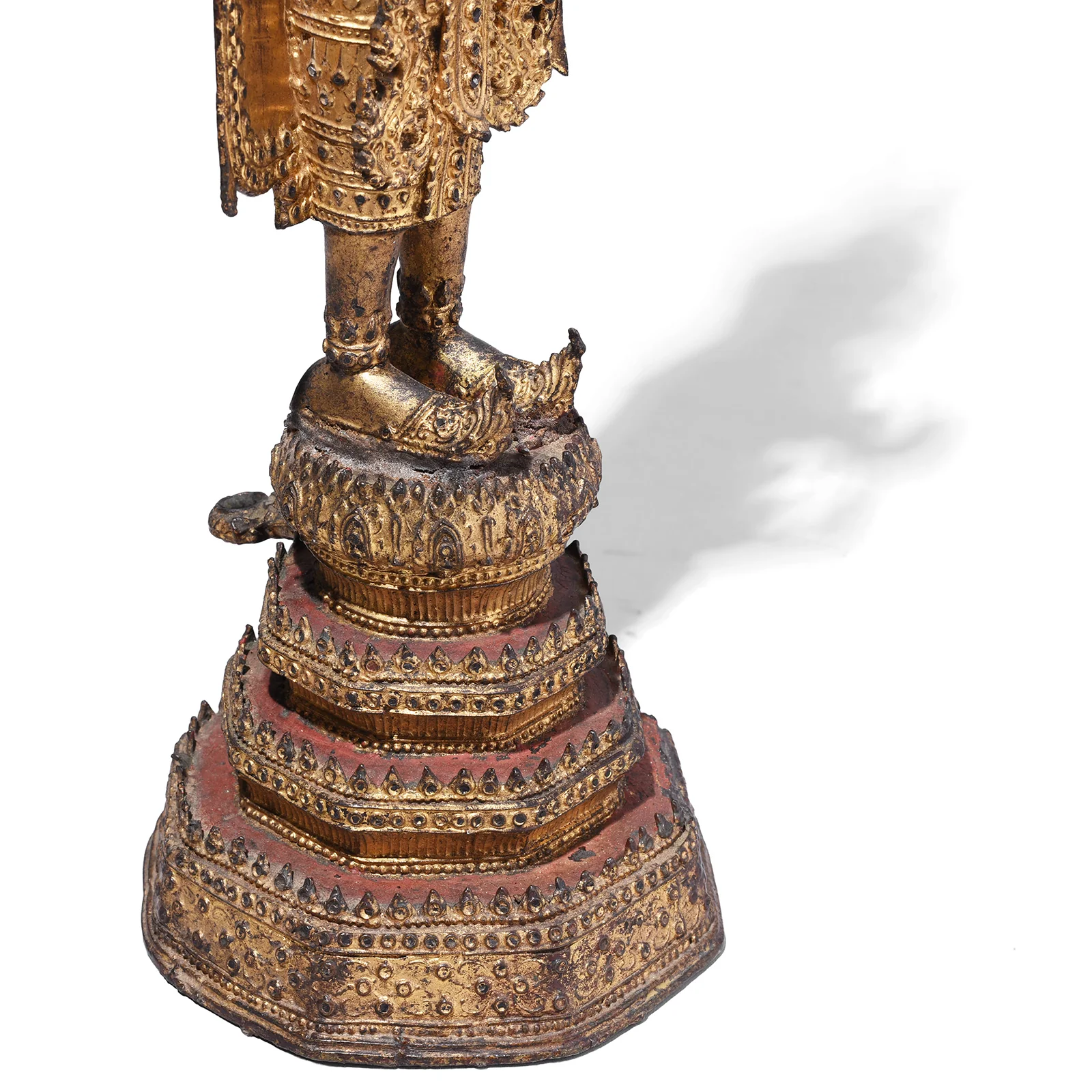 Gilt Thai Standing Buddha - Rattanakosin Era - 19th Century - Image 3