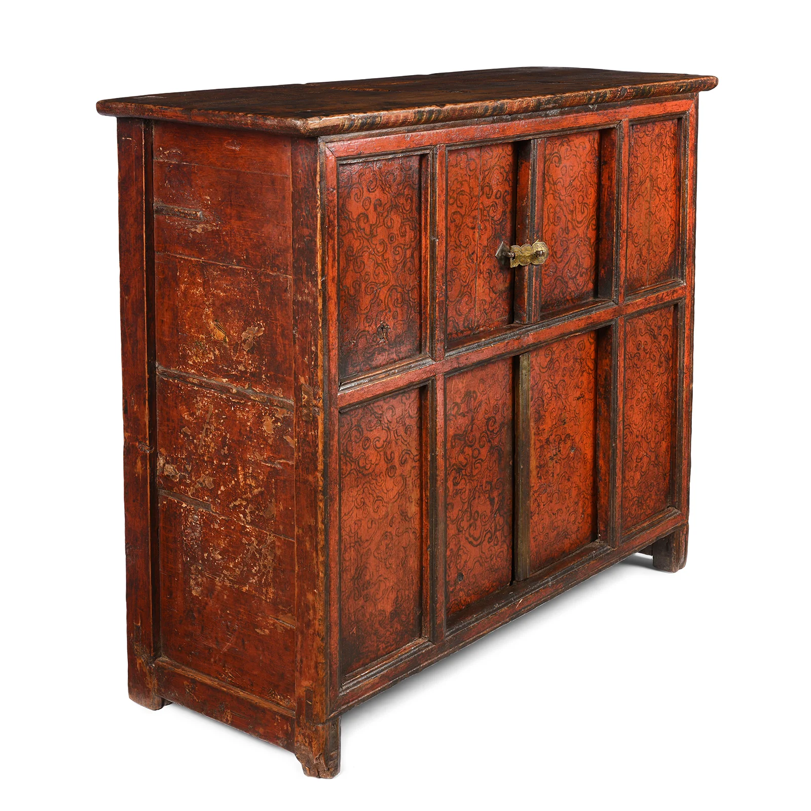 Tibetan Altar Cabinet With Original Painting - 19thC - Image 3