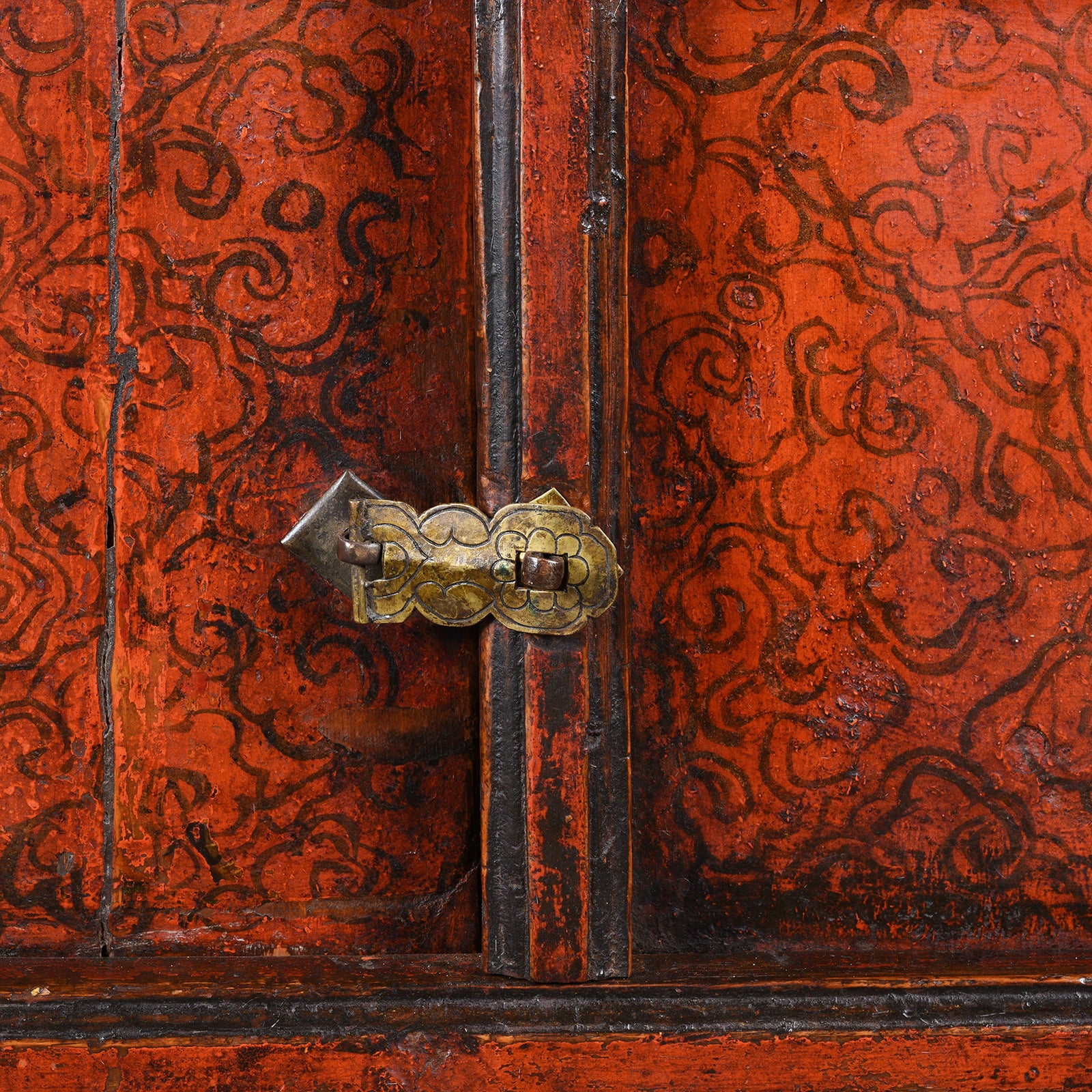 Tibetan Altar Cabinet With Original Painting - 19thC - Image 5