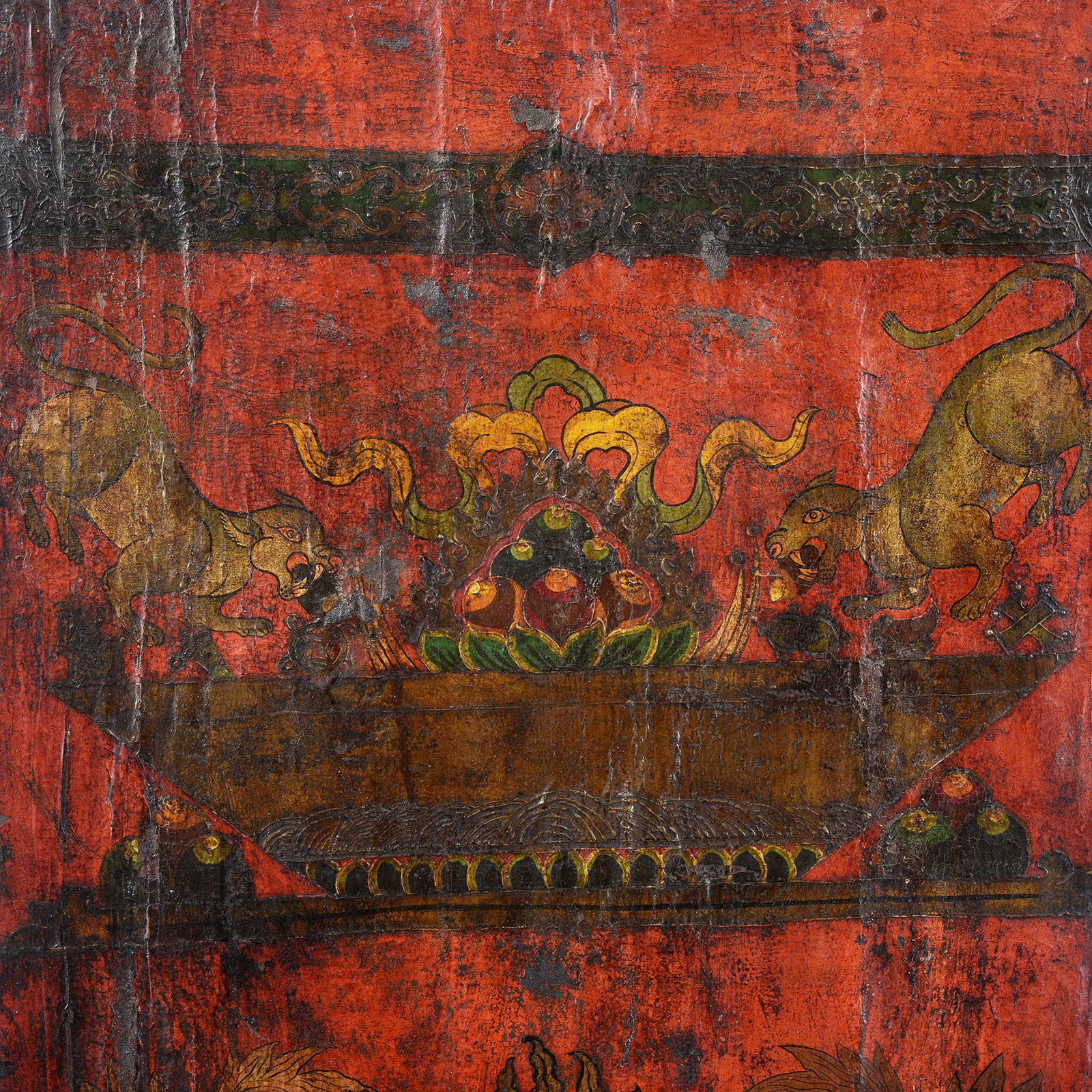 Tibetan Door With Original Paint - Ca 1920'S - Image 2