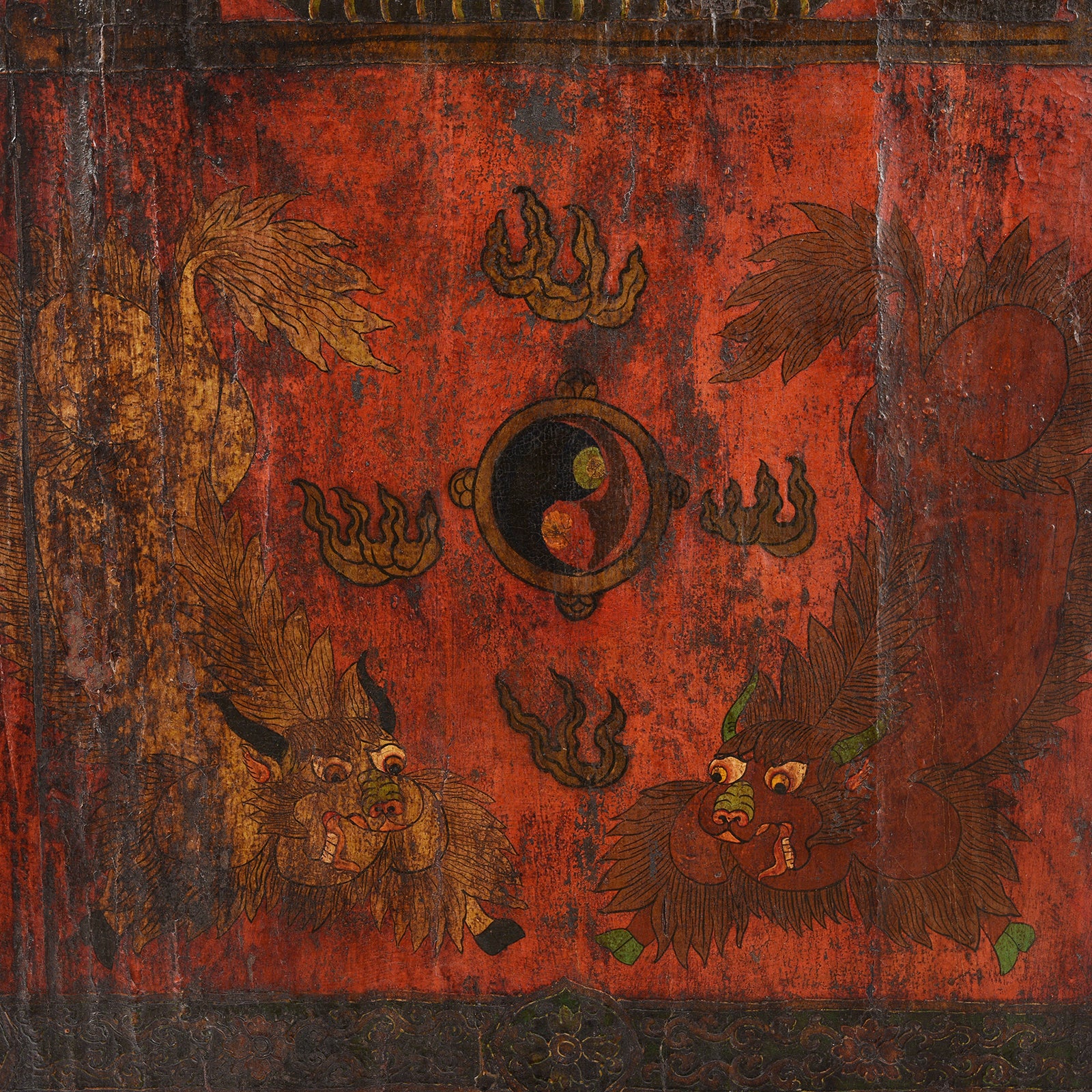 Tibetan Door With Original Paint - Ca 1920'S - Image 4