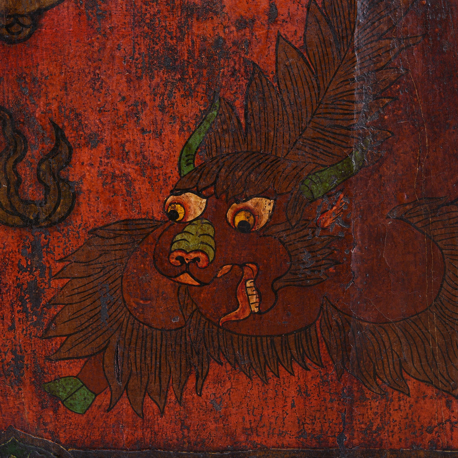 Tibetan Door With Original Paint - Ca 1920'S - Image 5