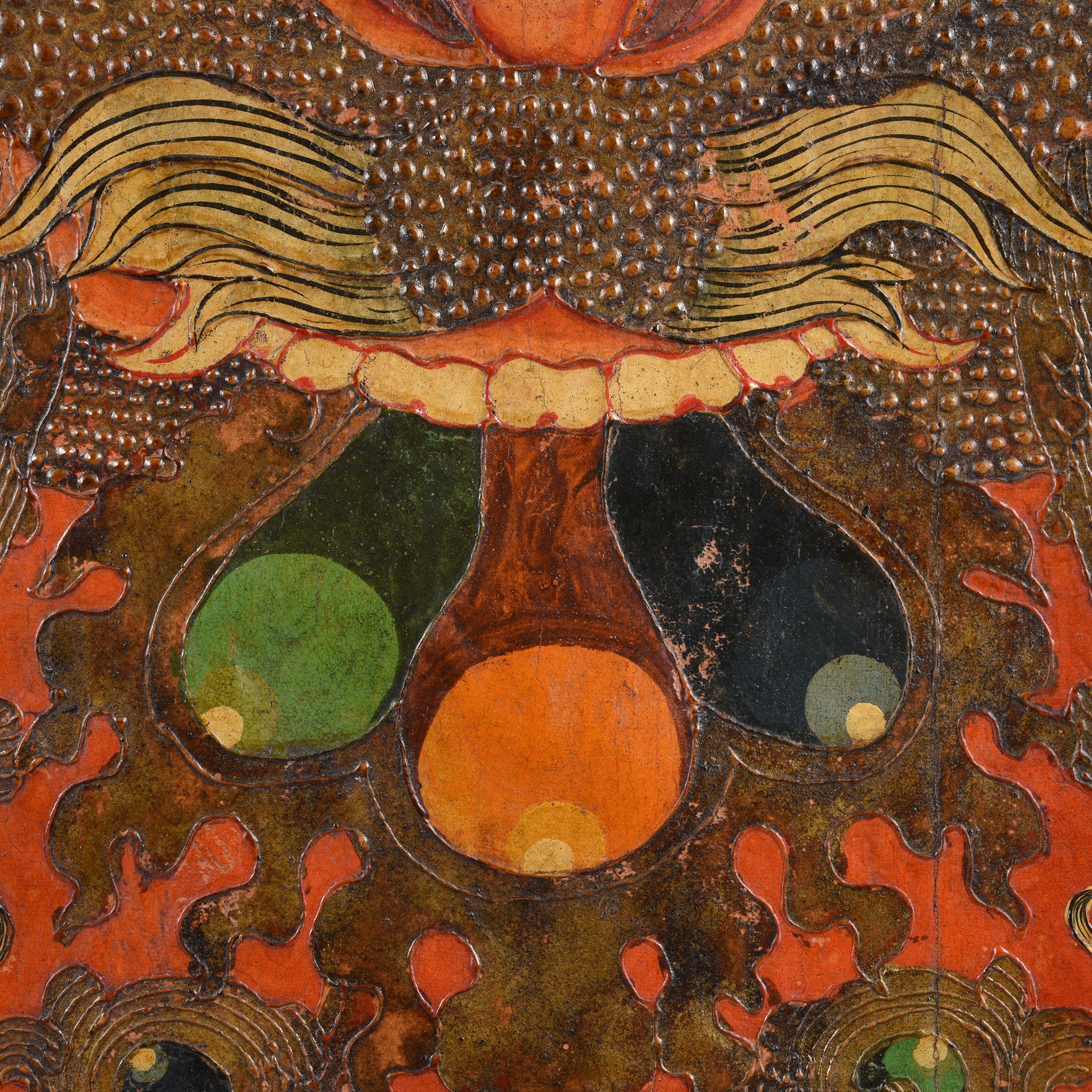 Tibetan Dragon Door panel With Original Paint 75 - 100 Yrs Old - Image 3