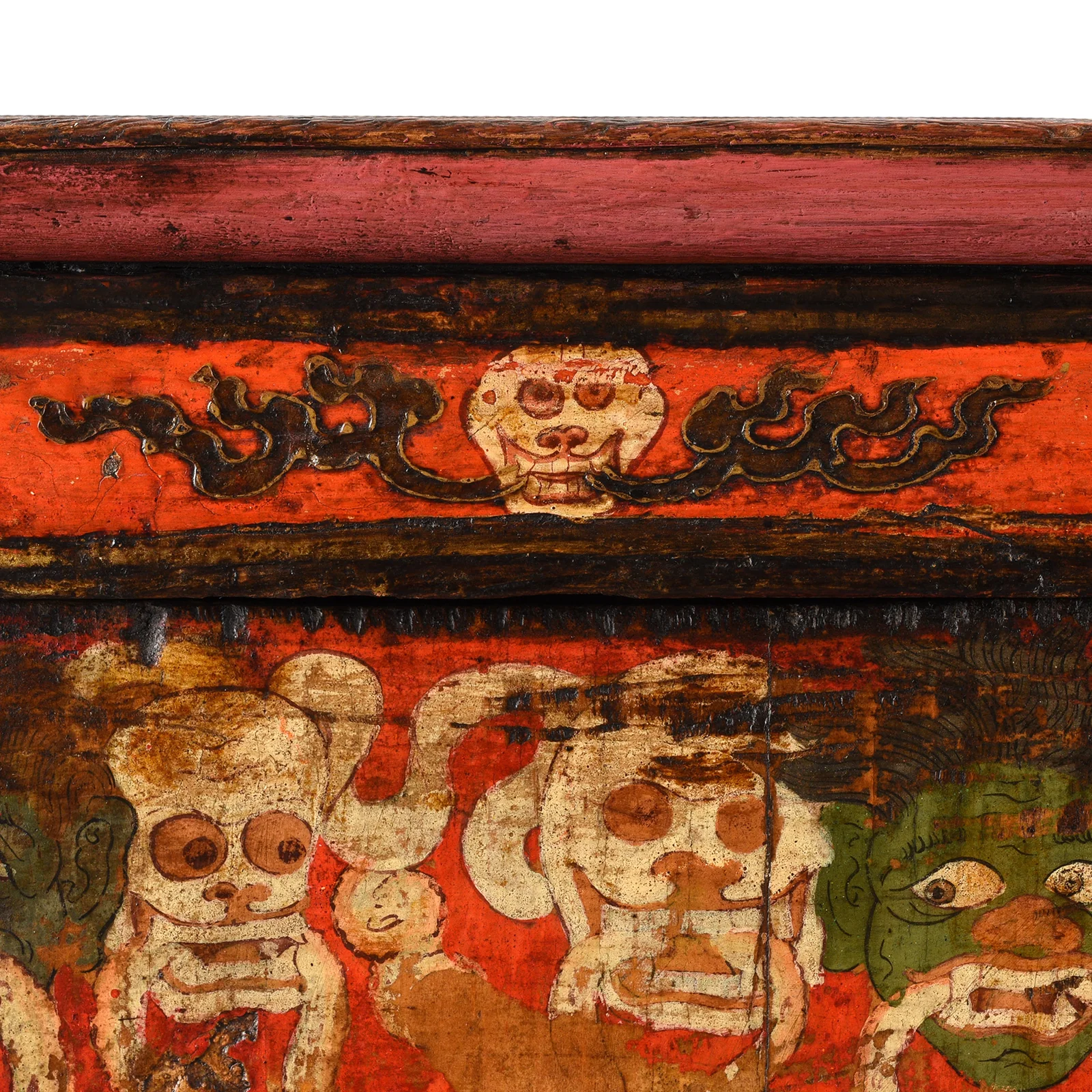 Painted Tibetan Mahakala Torgam Cabinet - 18thC - Image 10