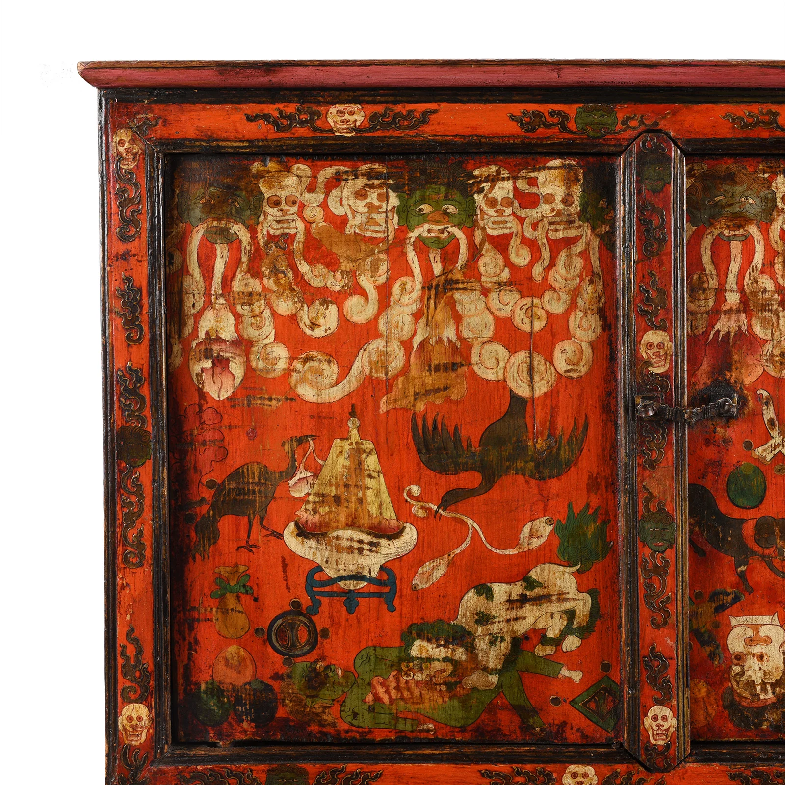 Painted Tibetan Mahakala Torgam Cabinet - 18thC - Image 4