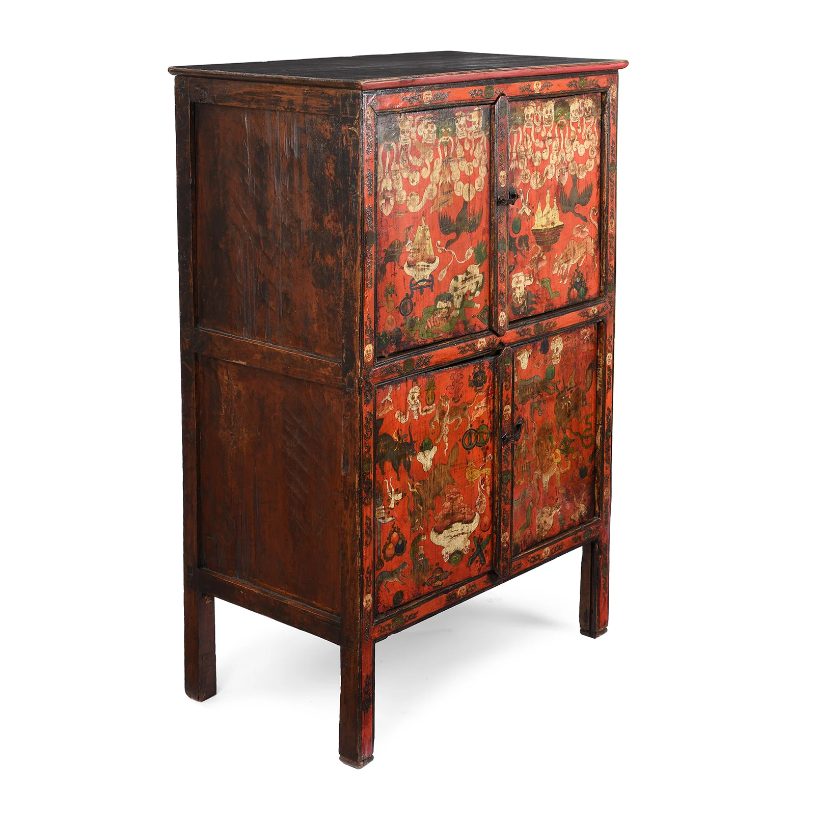 Painted Tibetan Mahakala Torgam Cabinet - 18thC - Image 6