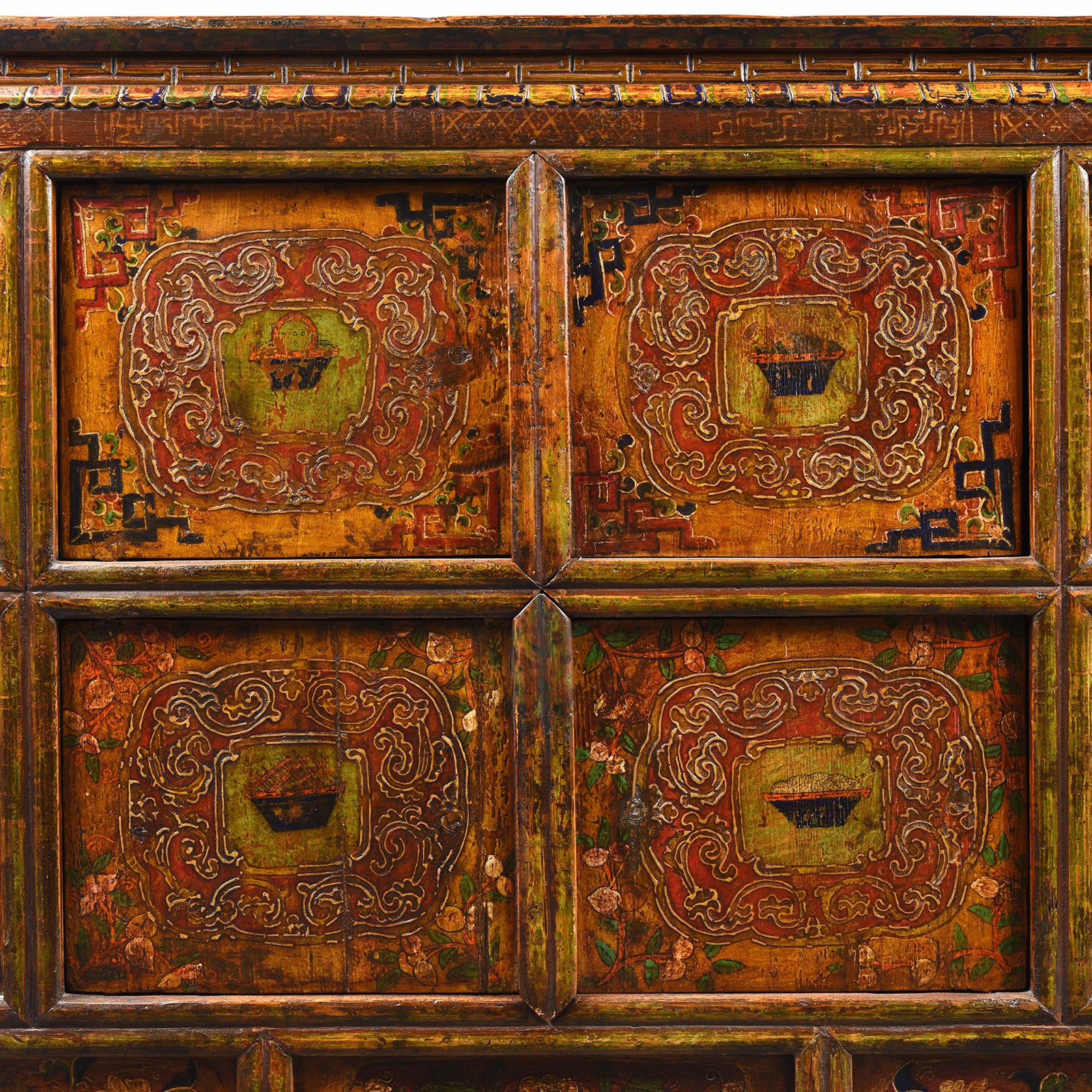 Tibetan Painted Altar Cabinet -  Ca 1900 - Image 2