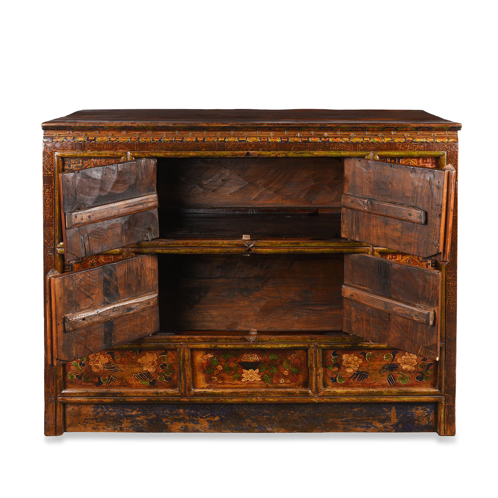 Tibetan Painted Altar Cabinet -  Ca 1900 - Image 3