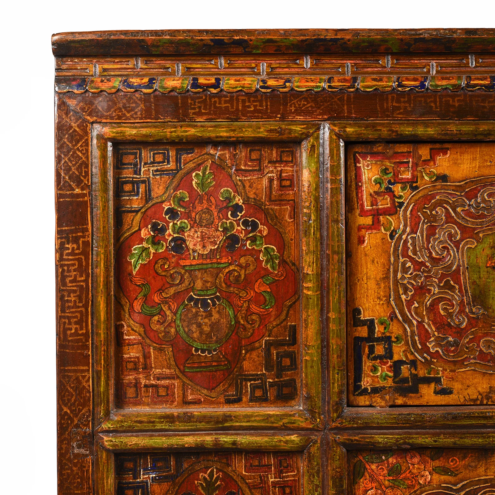Tibetan Painted Altar Cabinet -  Ca 1900 - Image 5