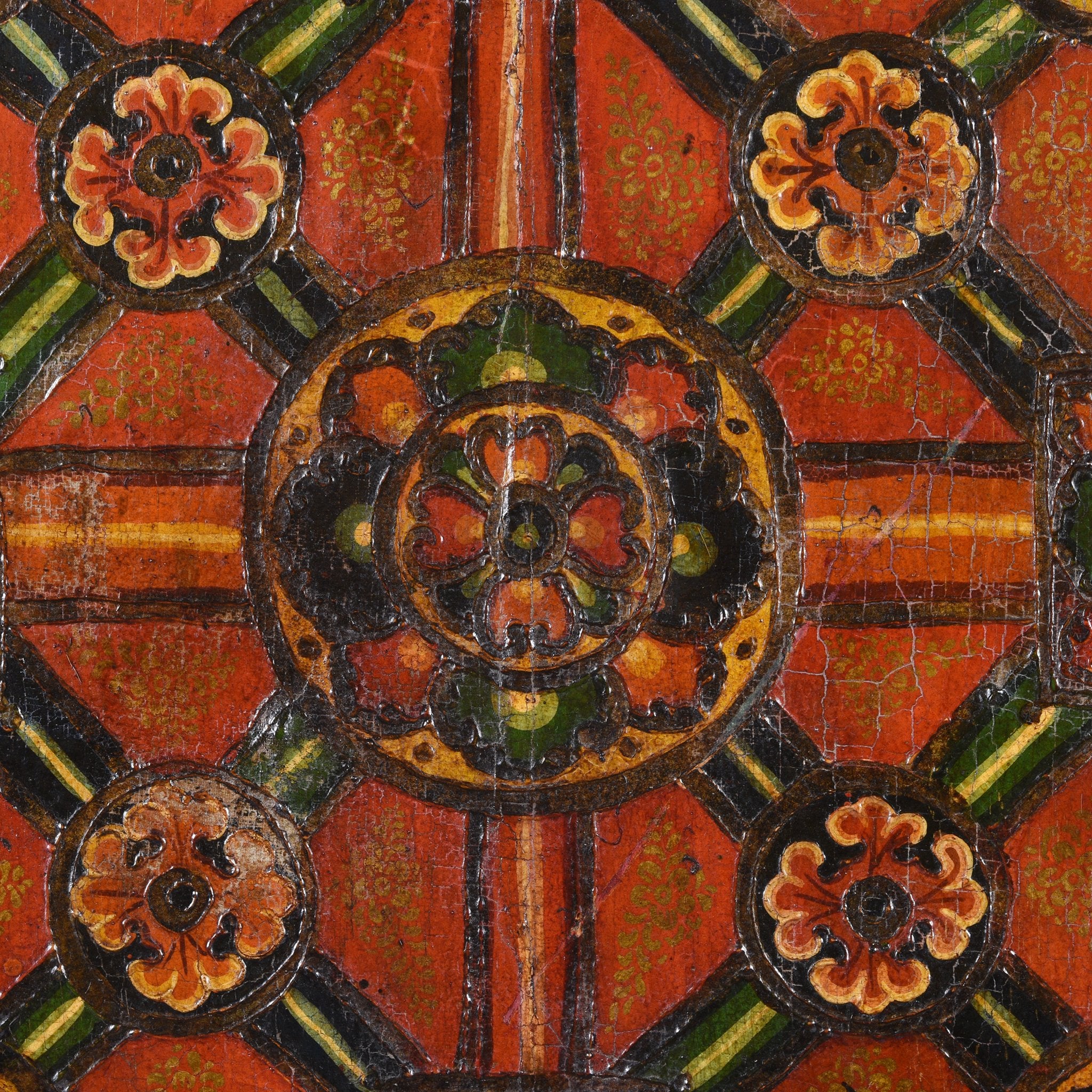 Tibetan Painted Door Panel - 75- 100Yrs Old - Image 2