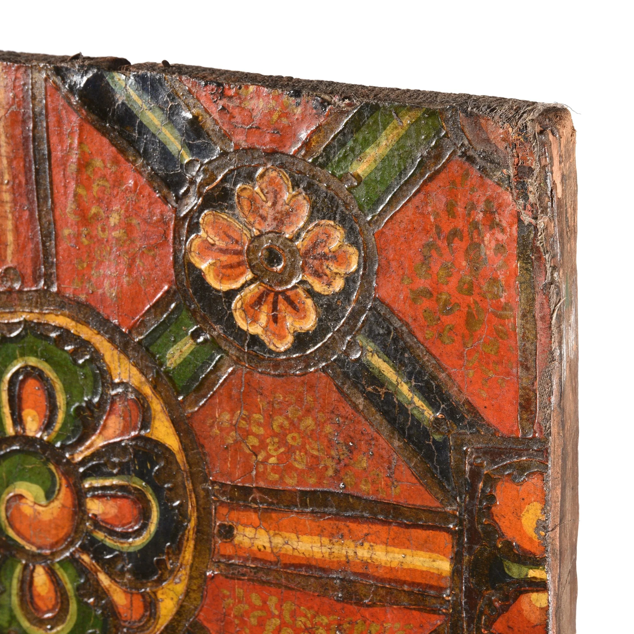 Tibetan Painted Door Panel - 75- 100Yrs Old - Image 4