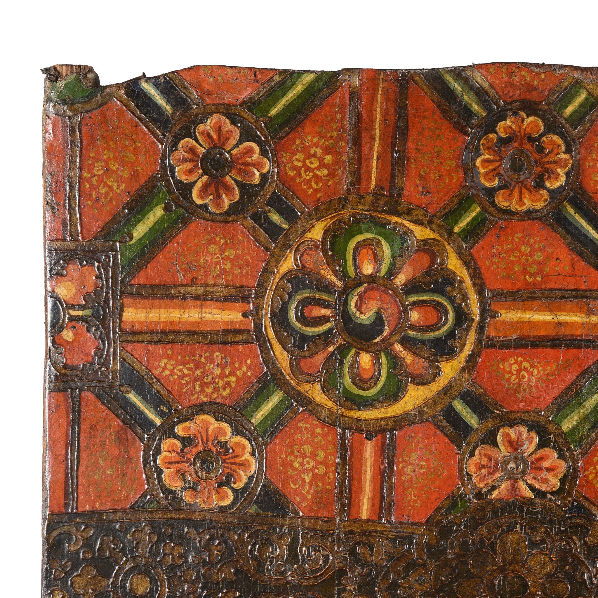 Tibetan Painted Door Panel - 75- 100Yrs Old - Image 5