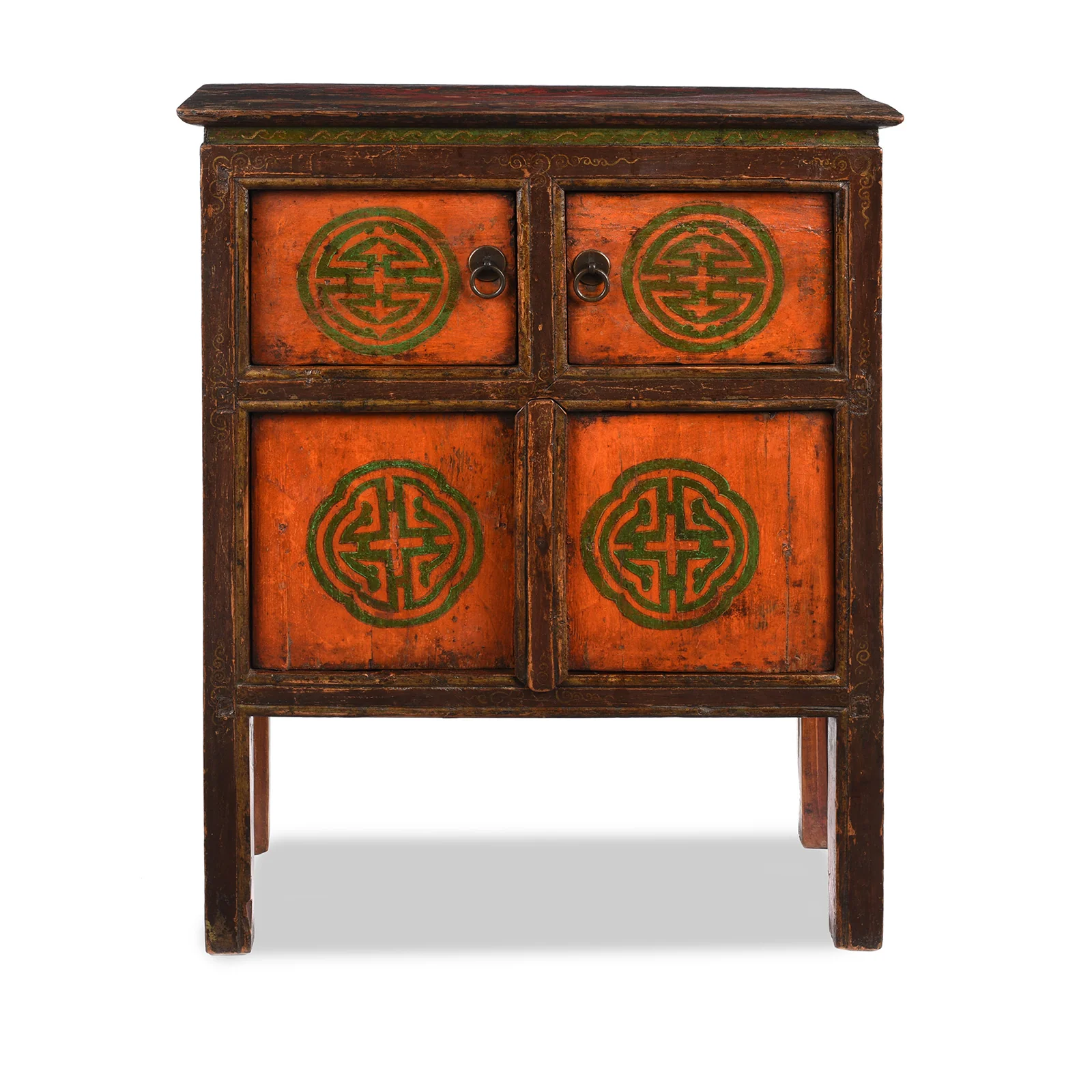 Painted Tibetan Chagam Cabinet -19th Century