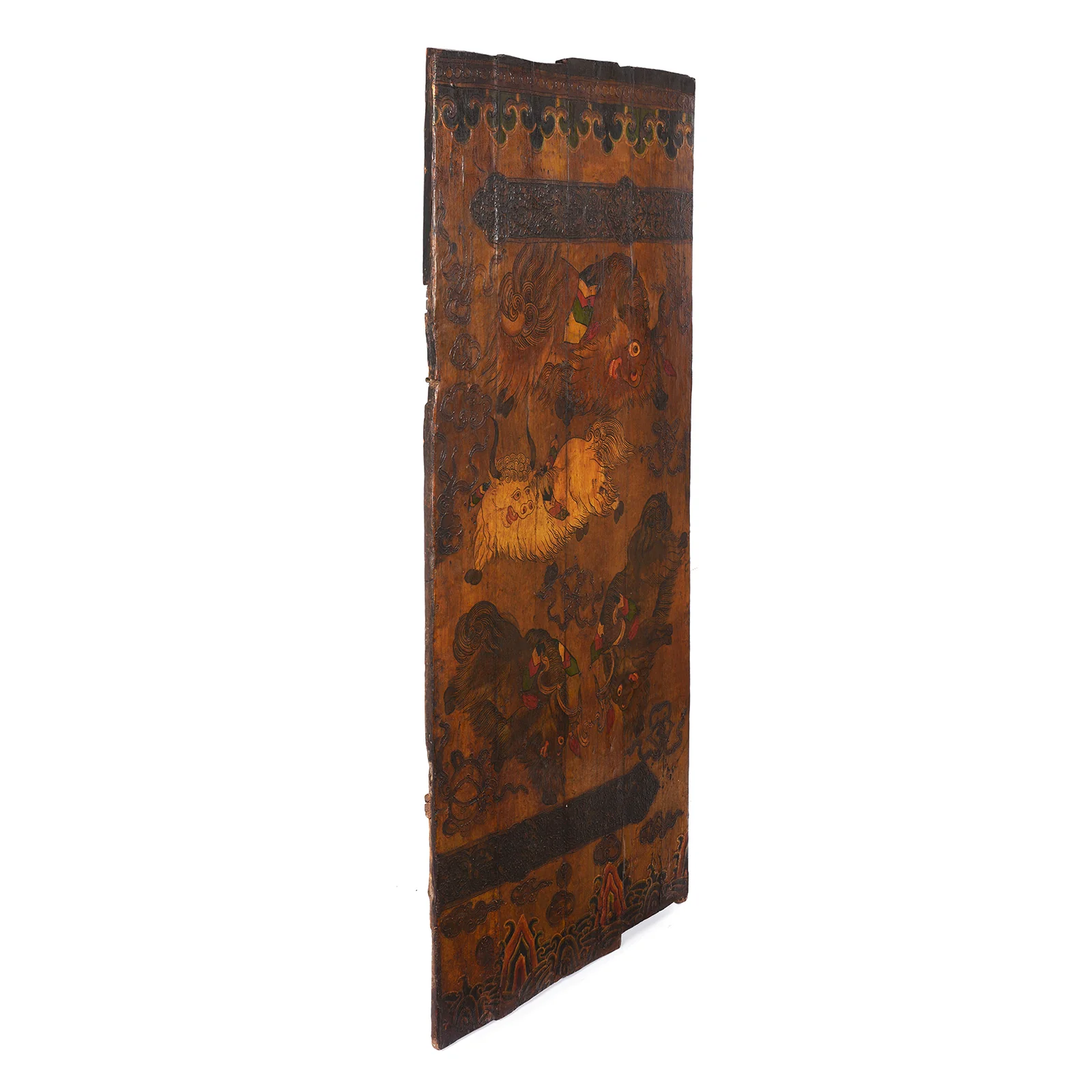 Tibetan Yak Door With Original Paint - Ca 1930 - Image 6