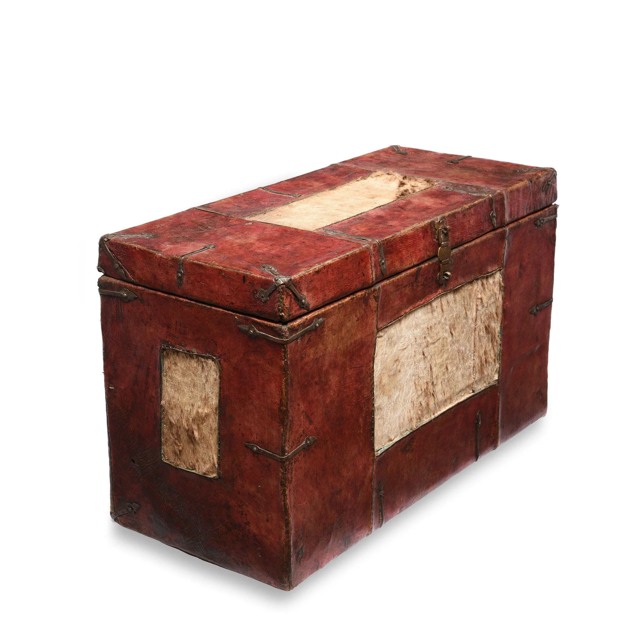 Tibetan Yak Leather Trunk from Tibet - 19thC - Image 4