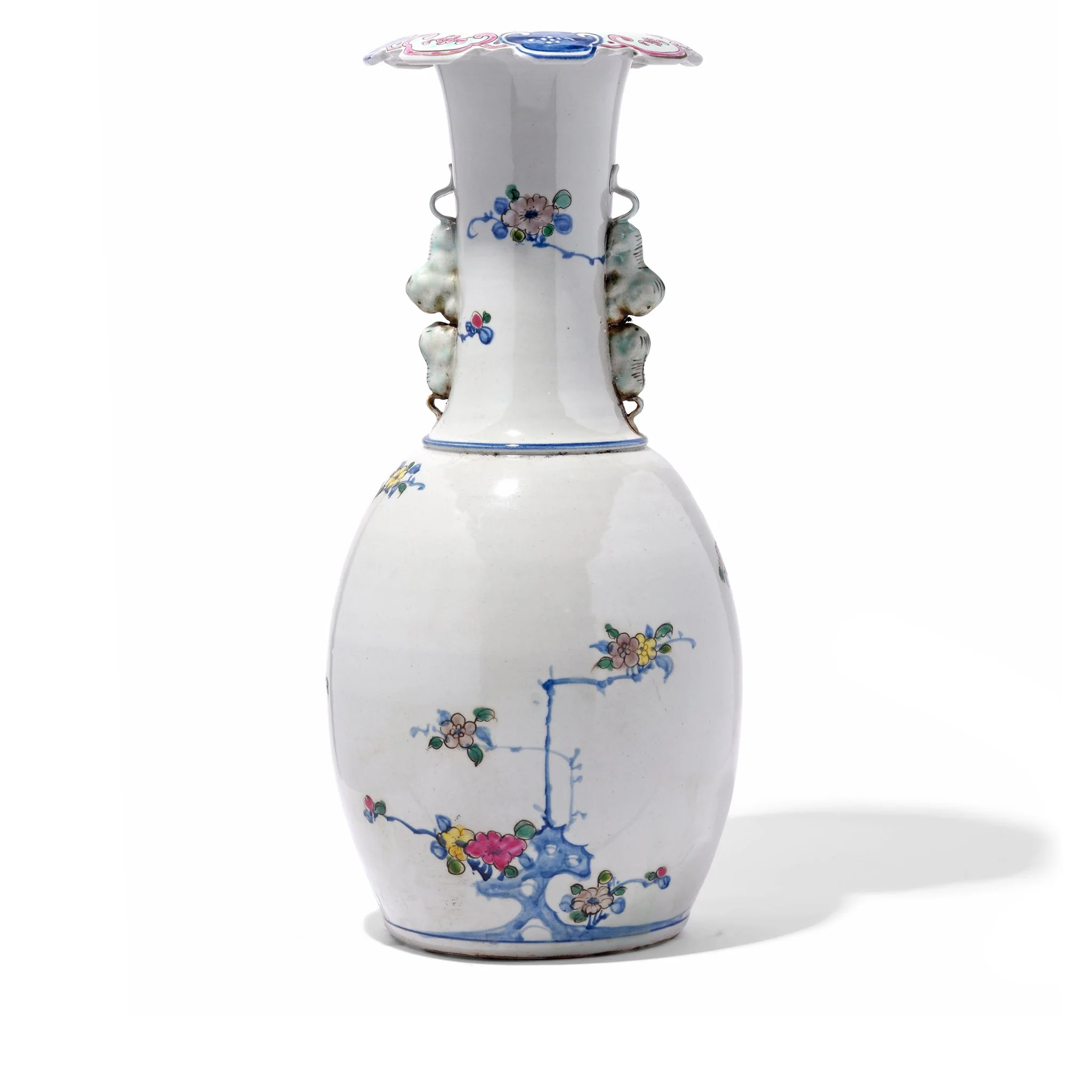 Transitional Wucai Porcelain Liuyeping Vase - Image 7