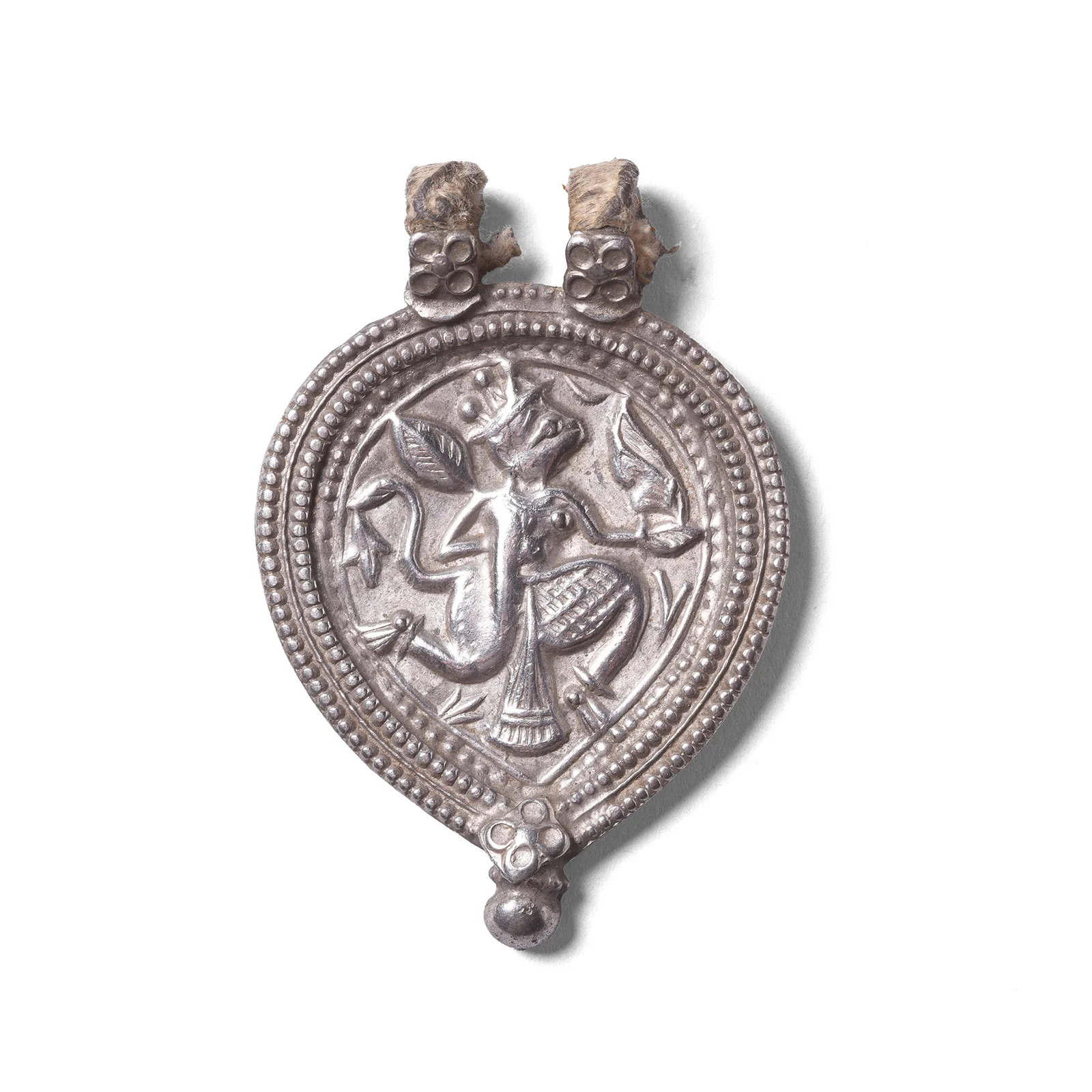 Indian Tribal Silver Hanuman Amulet - 19th Century