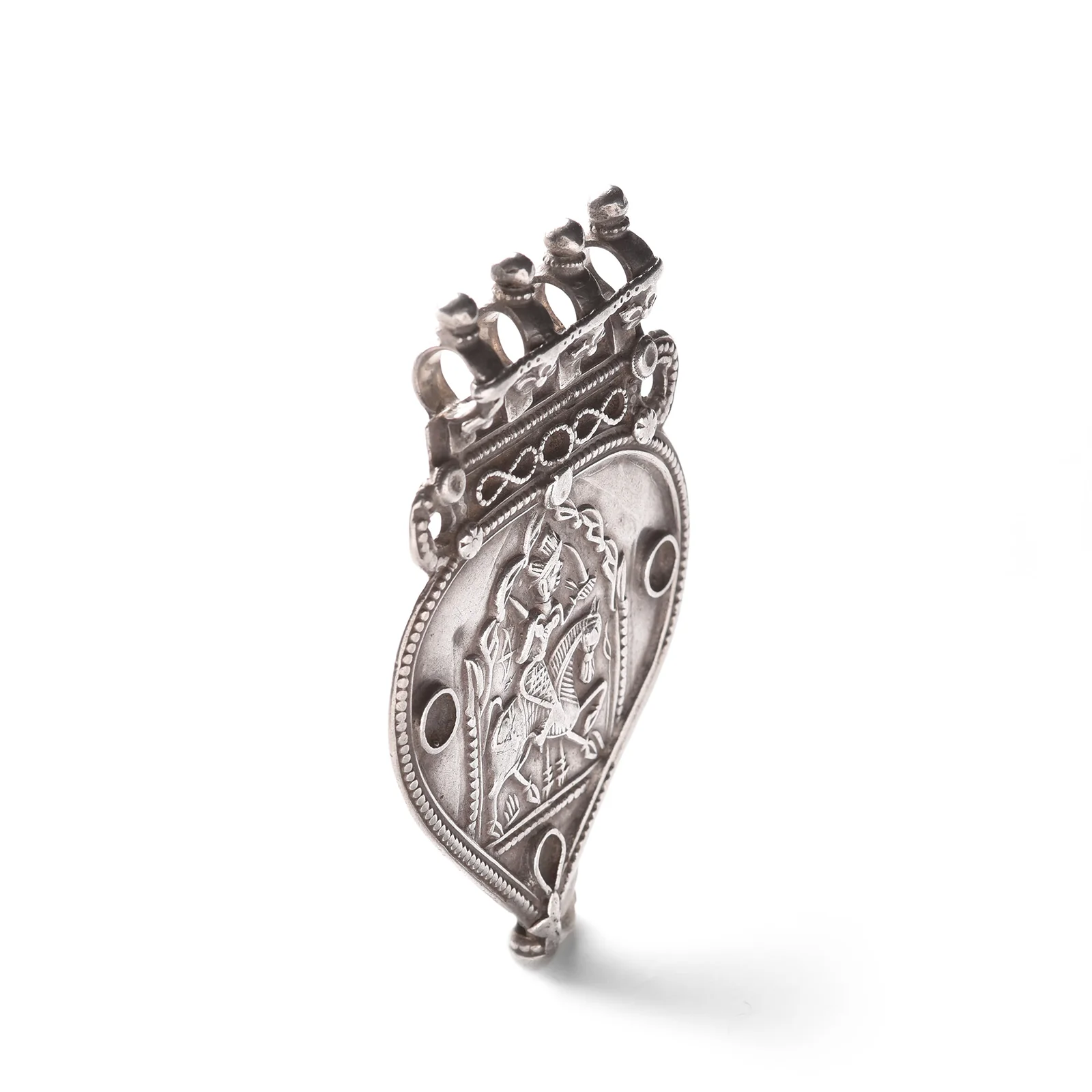 Tribal Silver Bhumiya Raj Amulet - 19th Century - Image 3