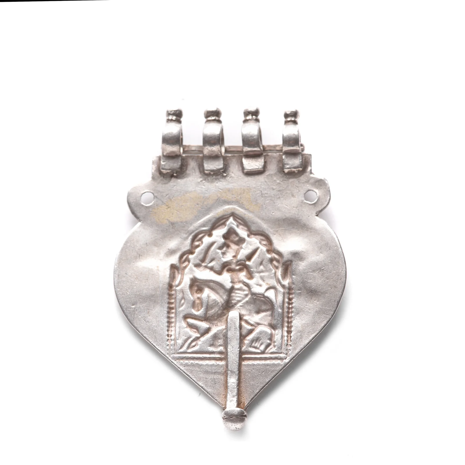 Tribal Silver Bhumiya Raj Amulet - 19th Century - Image 4