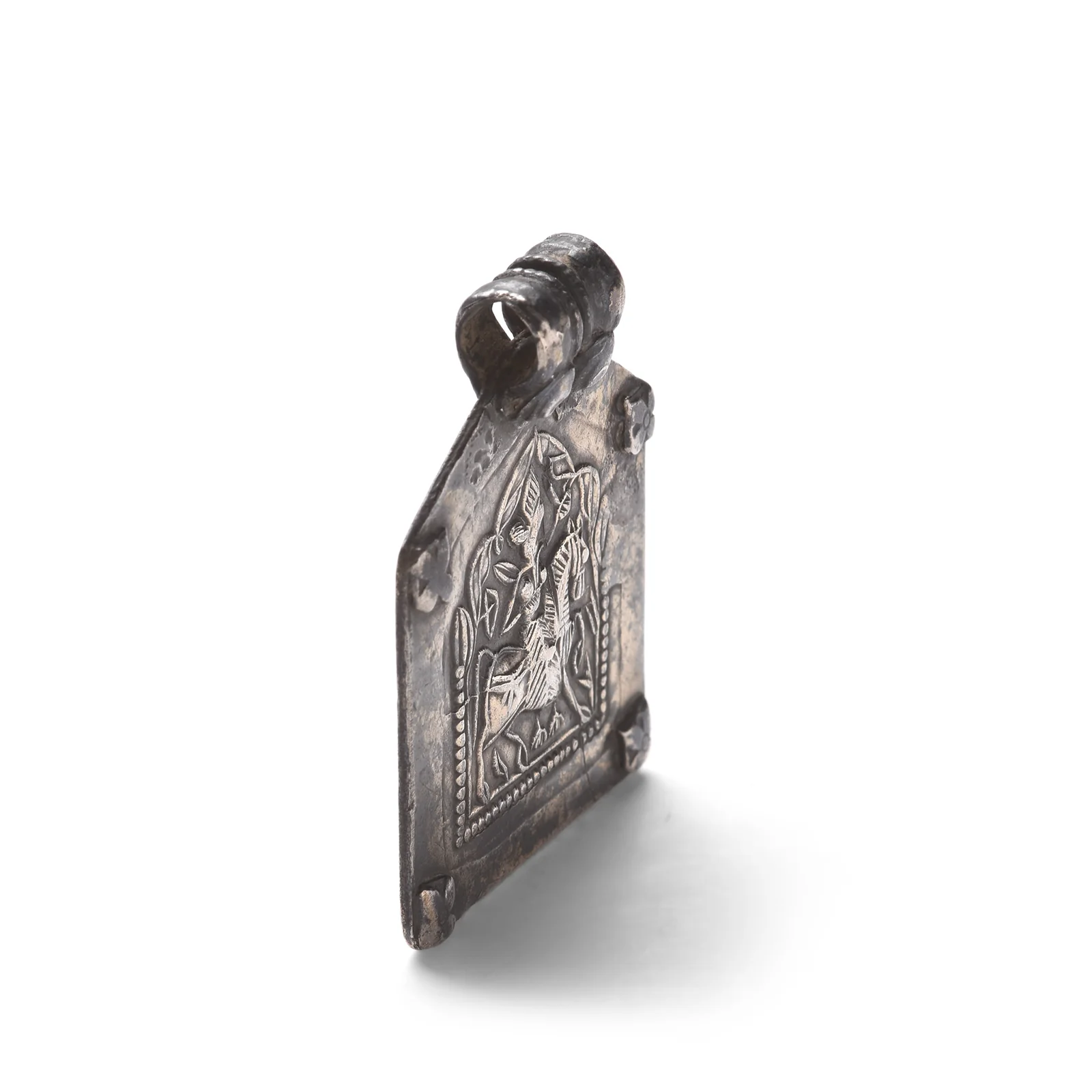 Tribal Silver Ramdeoji Amulet from Rajasthan - 19th Century - Image 3