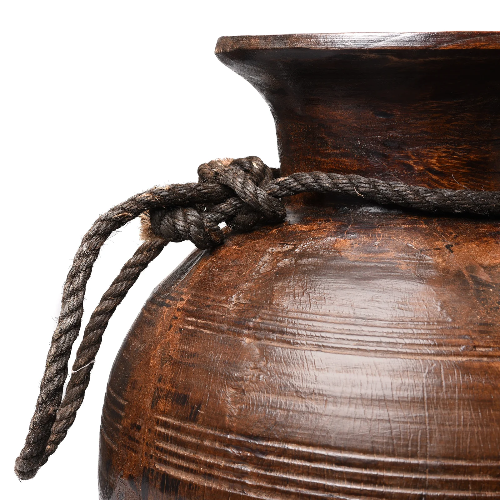 Turned Cedar Pot From Himachal Pradesh - Early 20thC - Image 2