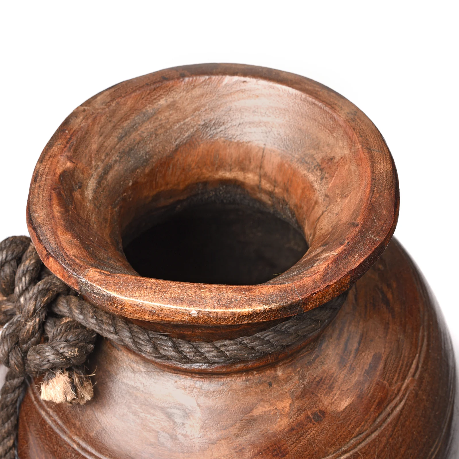 Turned Cedar Pot From Himachal Pradesh - Early 20thC - Image 3