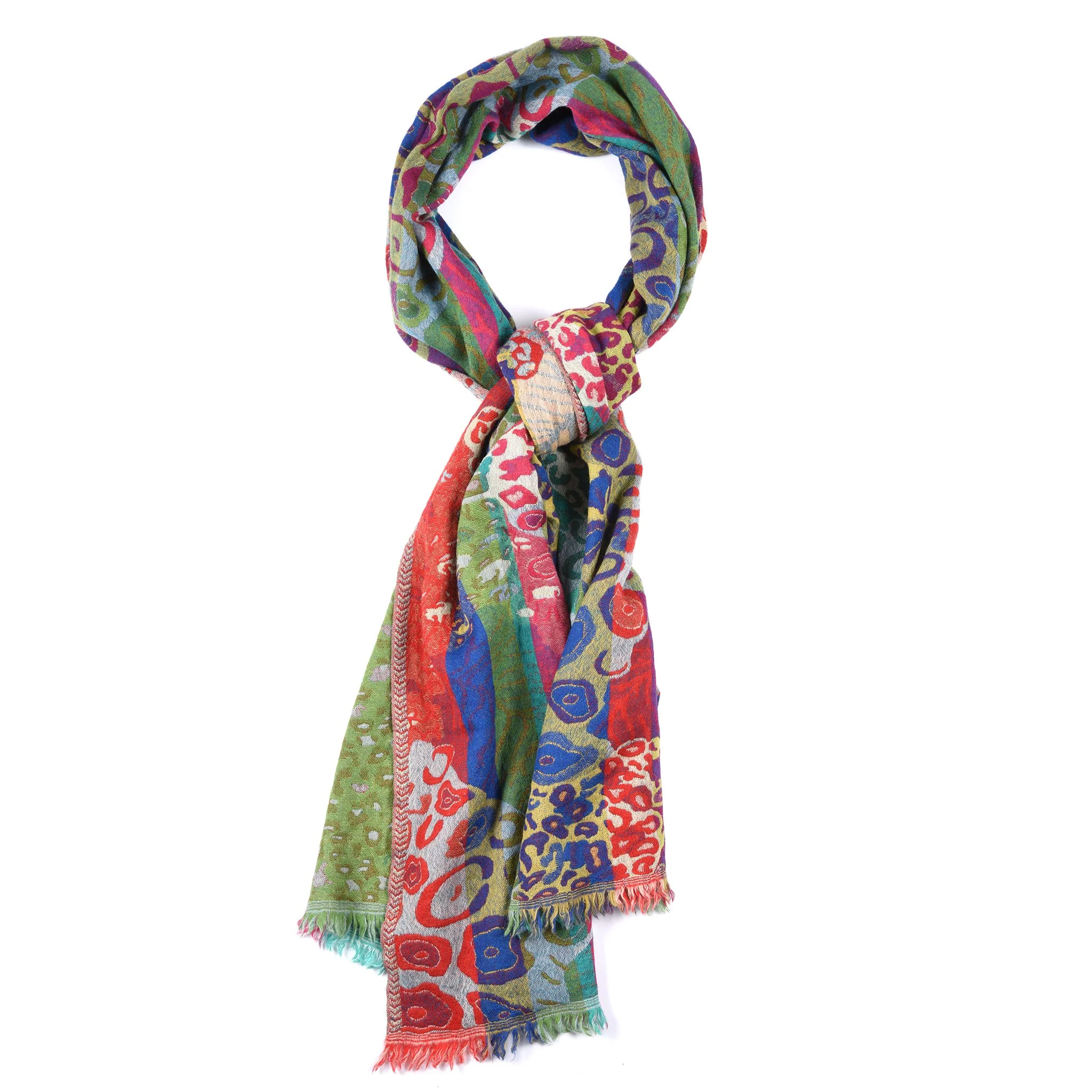 Turquoise Jungle Scarf - Merino Wool - Image 2