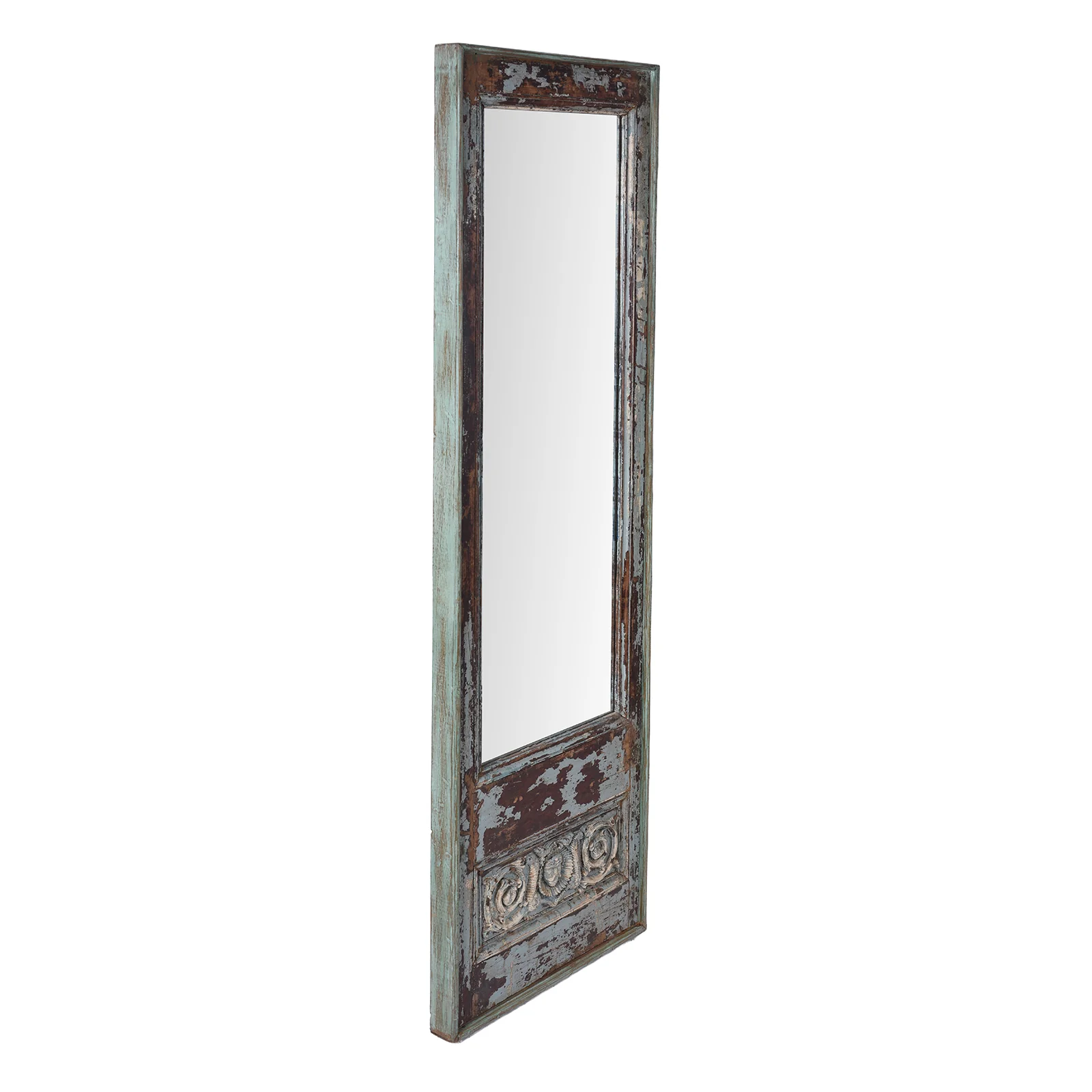 Painted Long Mirror From Gujarat - 19th Century - Image 3