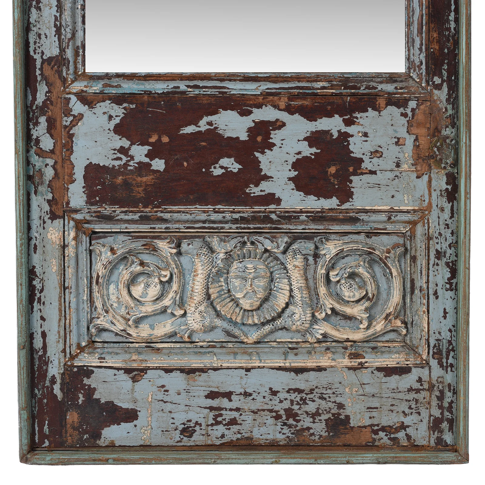 Painted Long Mirror From Gujarat - 19th Century - Image 4