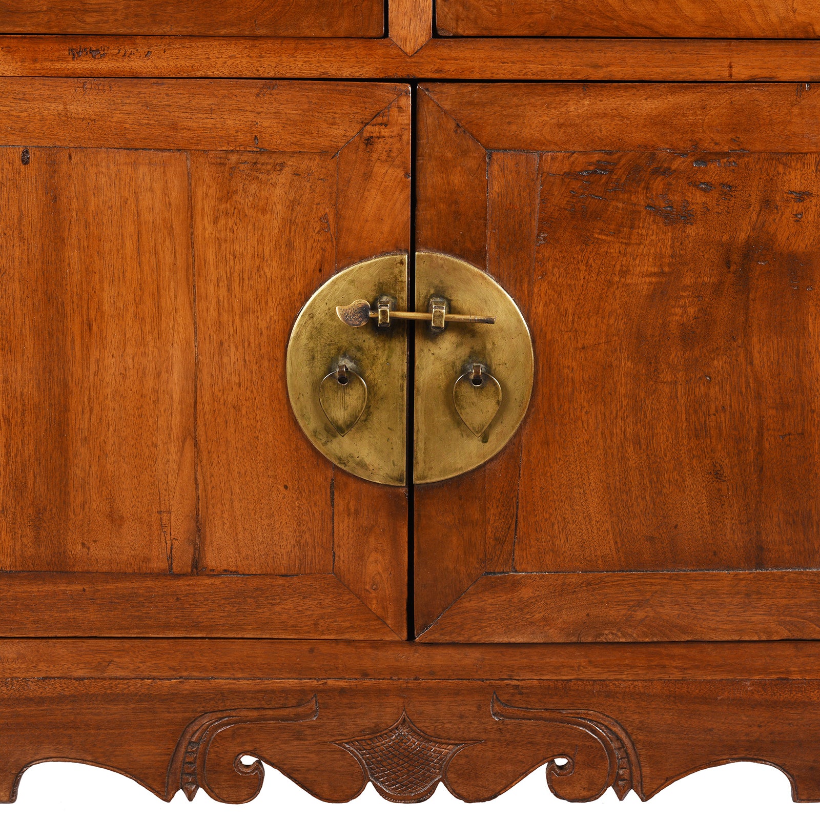 Two Drawer Walnut Side Cabinet From Shanxi - 19th Century - Image 4