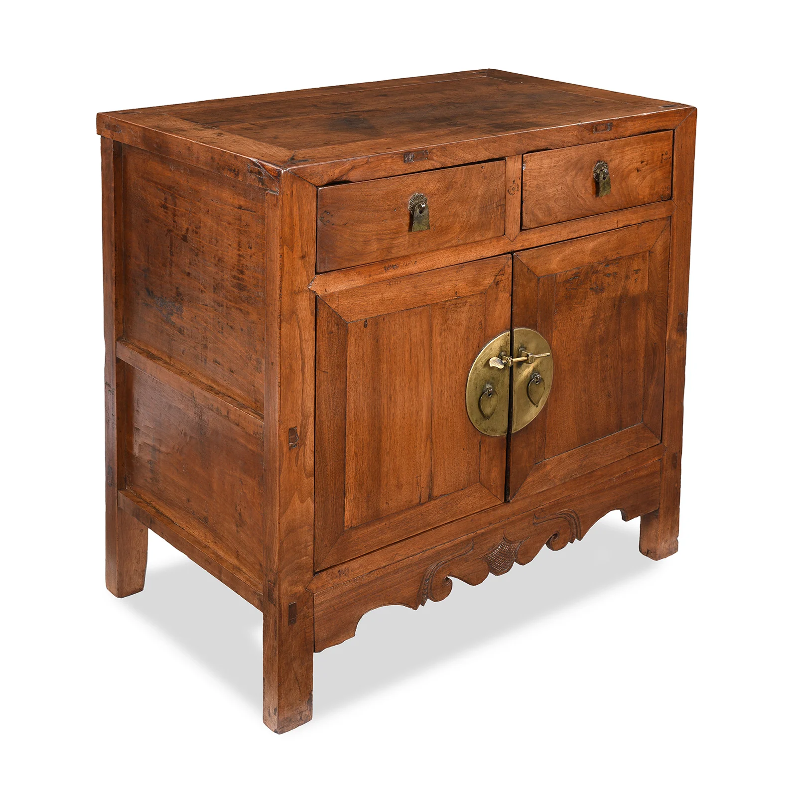 Two Drawer Walnut Side Cabinet From Shanxi - 19th Century - Image 5