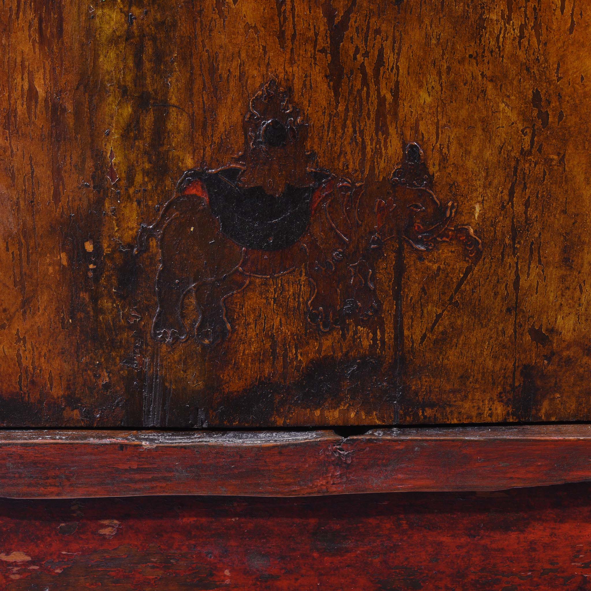 Painted Torkham Cabinet From Tibet - 18thC - Image 10