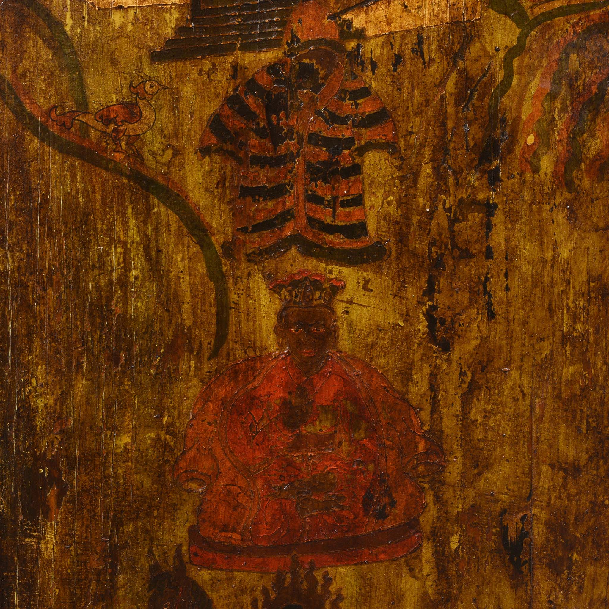 Painted Torkham Cabinet From Tibet - 18thC - Image 8