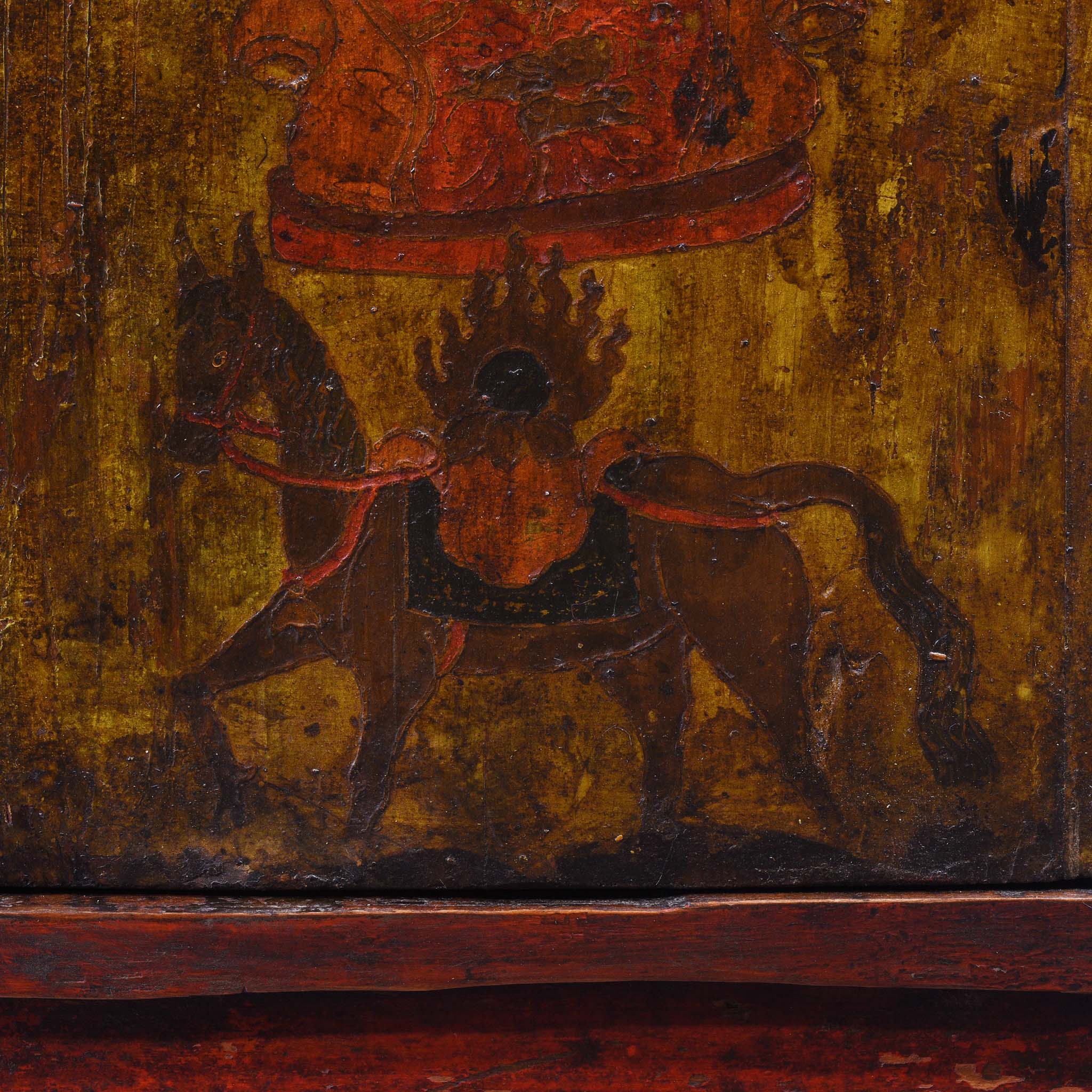Painted Torkham Cabinet From Tibet - 18thC - Image 9