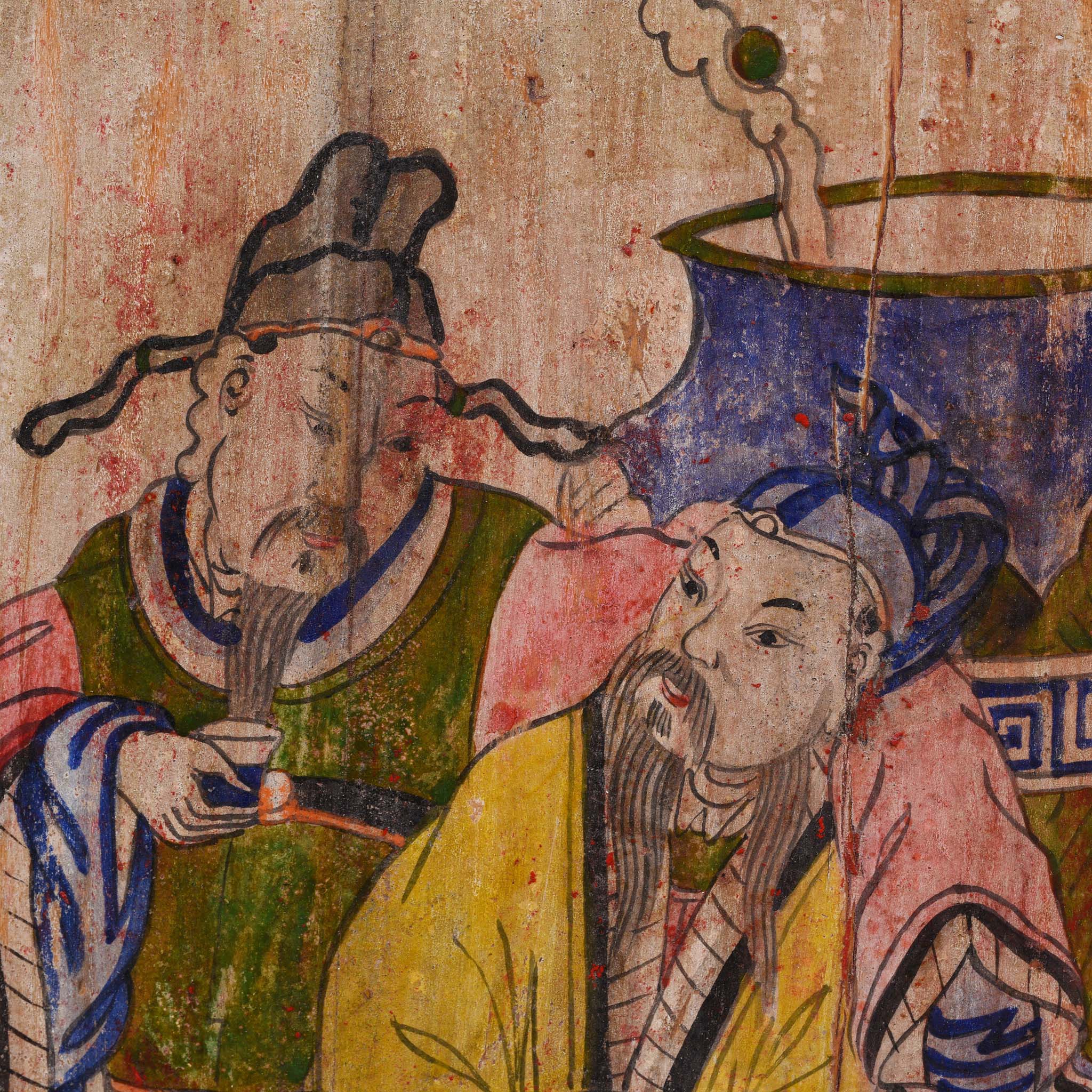 A Pair Of Painted Mongolian Side Cabinet - 19thC - Image 18