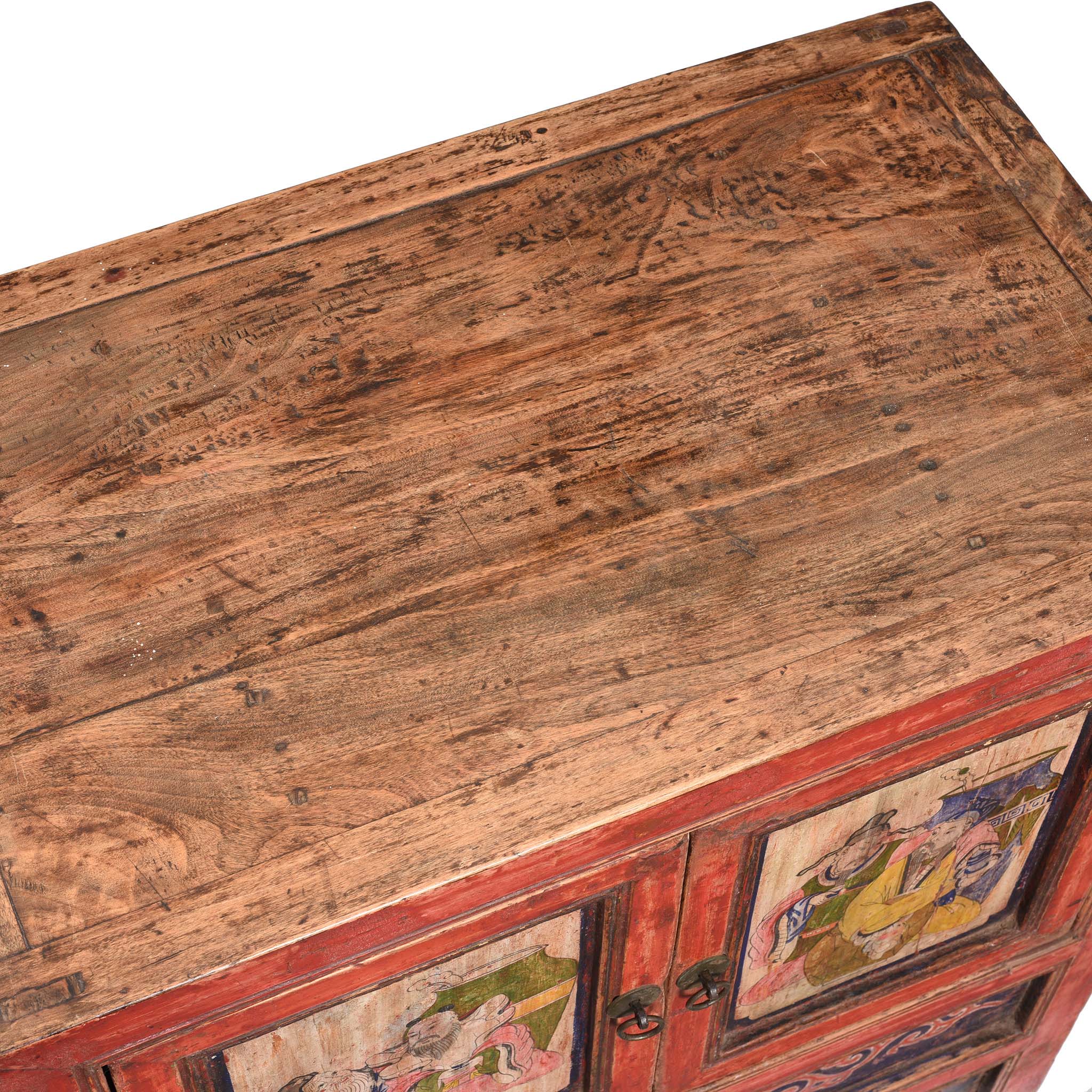 A Pair Of Painted Mongolian Side Cabinet - 19thC - Image 21