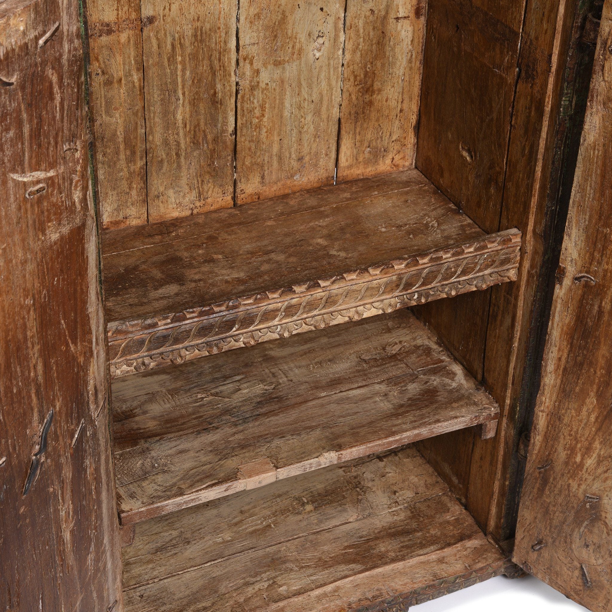Vermillion Painted Cabinet From Gujarat - 19thC - Image 8