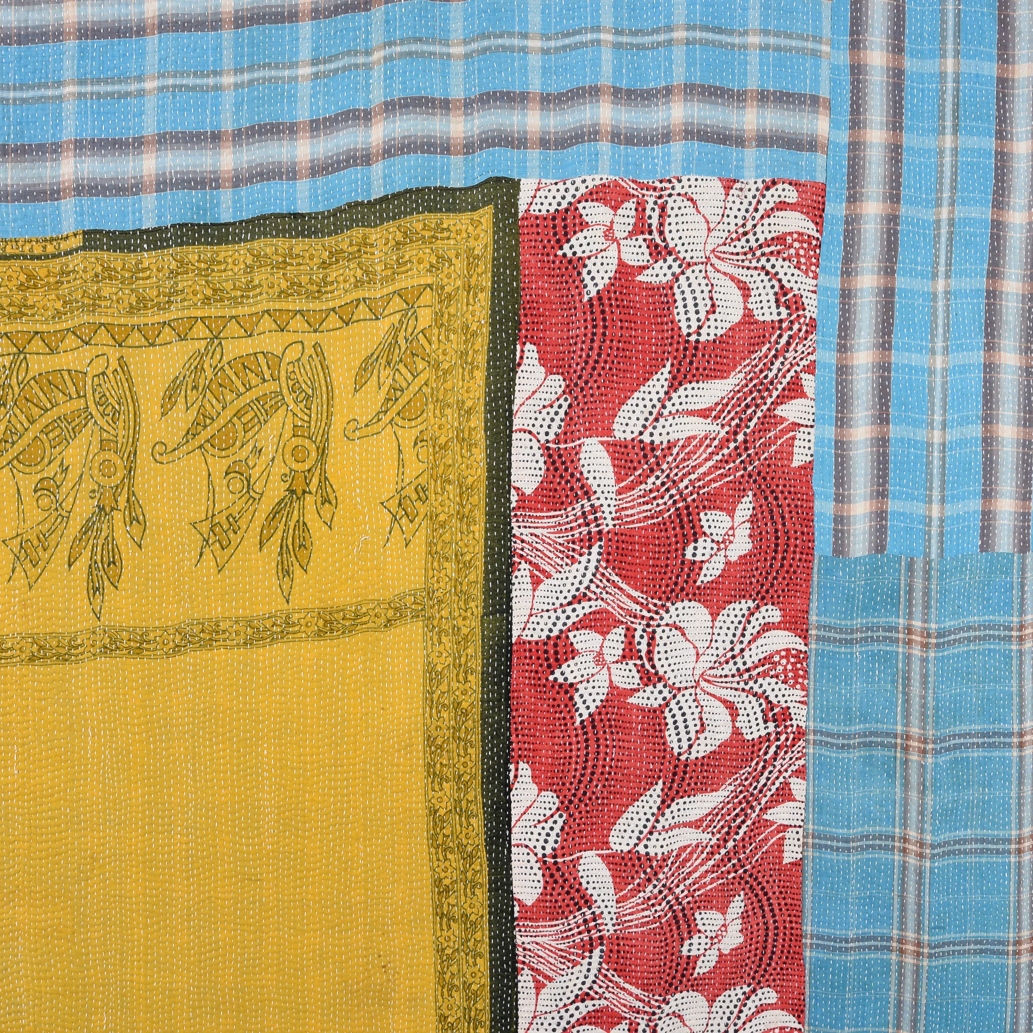 Vintage Bengali Kantha Throw - King Size - Image 7