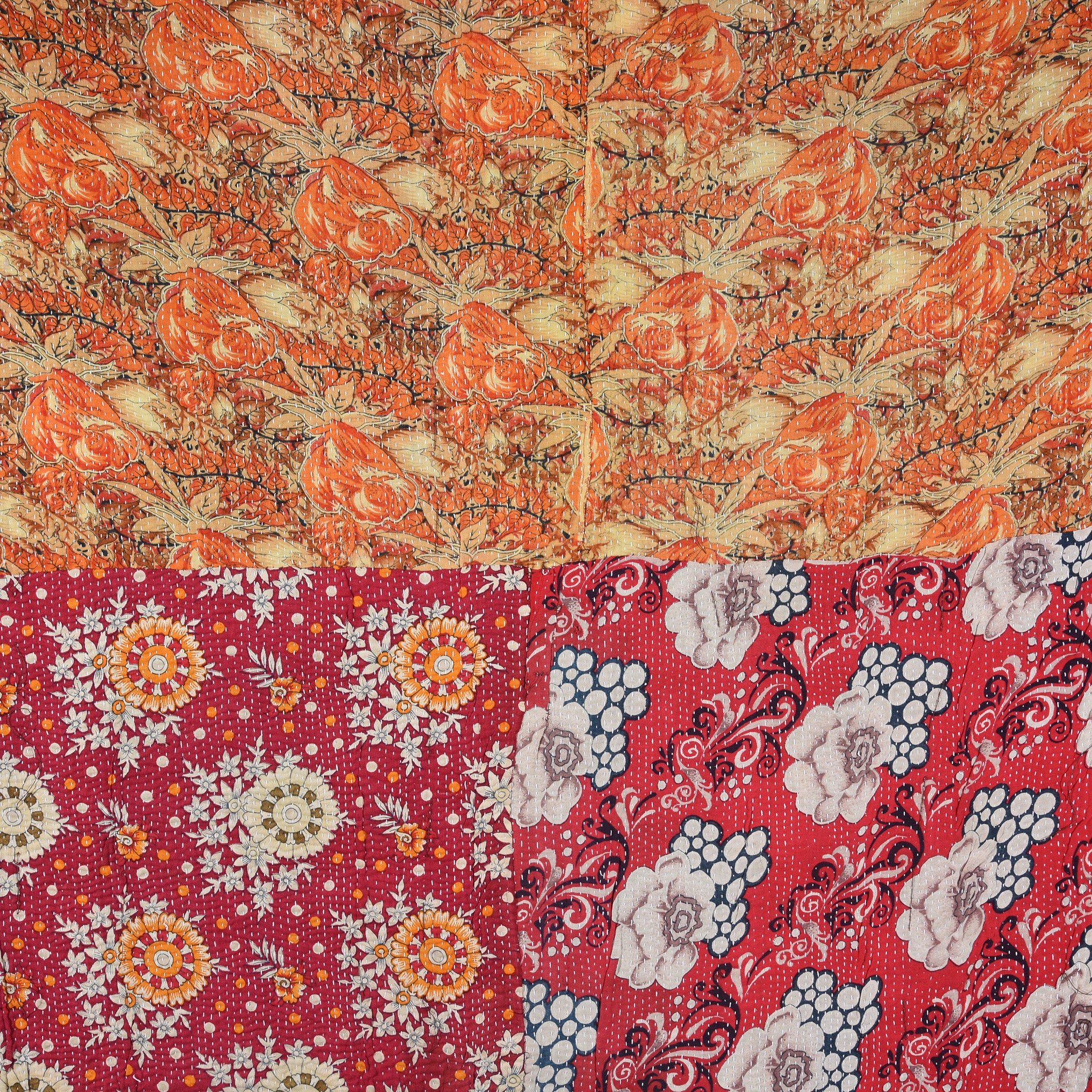 Vintage Bengali Kantha Throw - King Size - Image 5