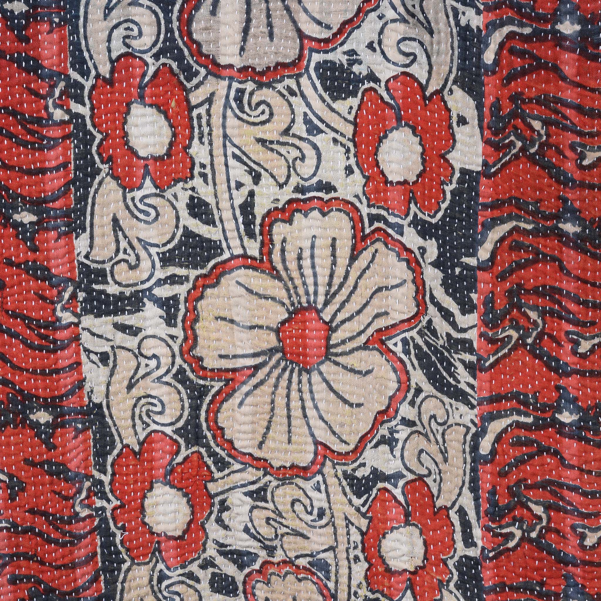 Vintage Bengali Kantha Throw - King Size - Image 7
